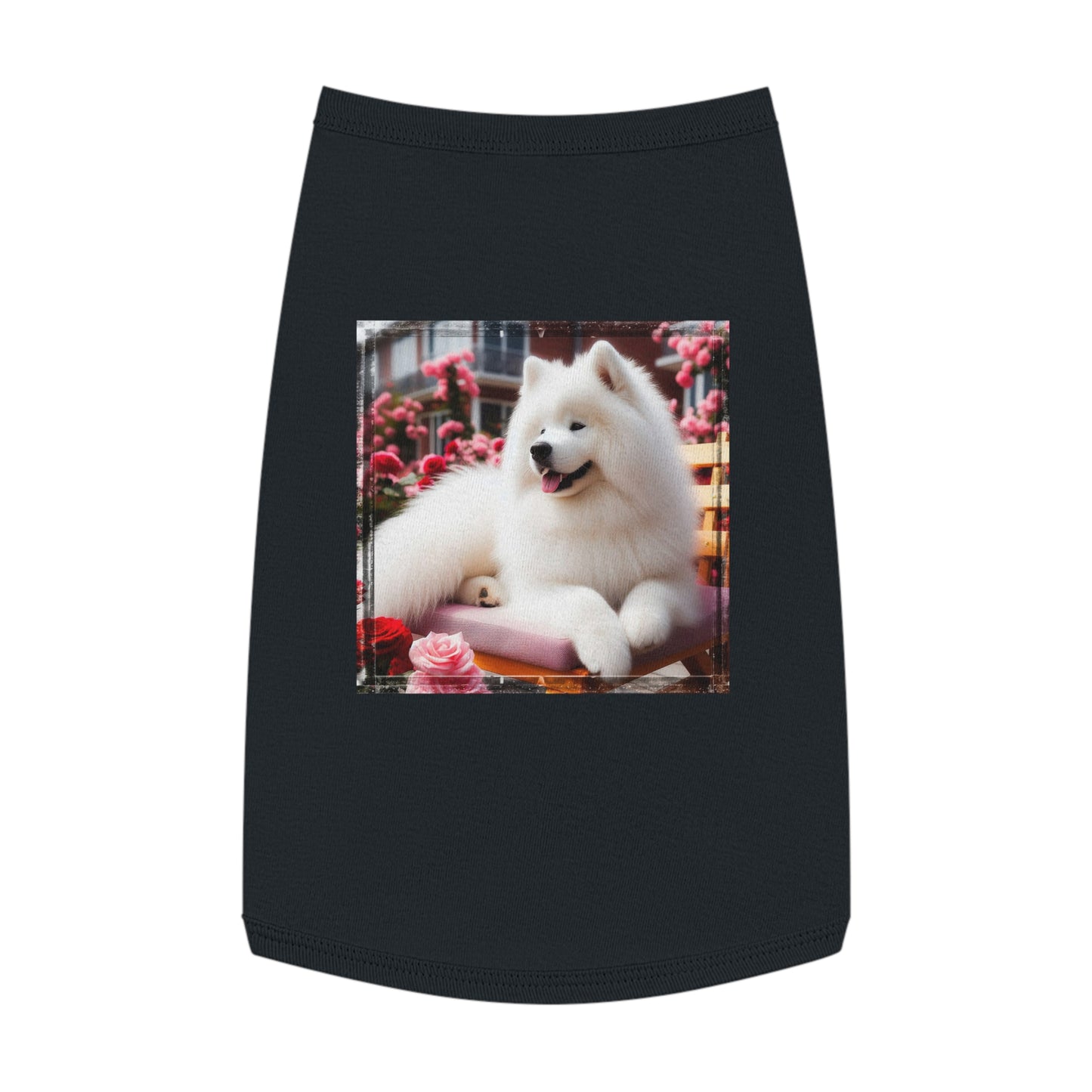 Pet Tank Top Husky fluffy girl Pets Printify L Black