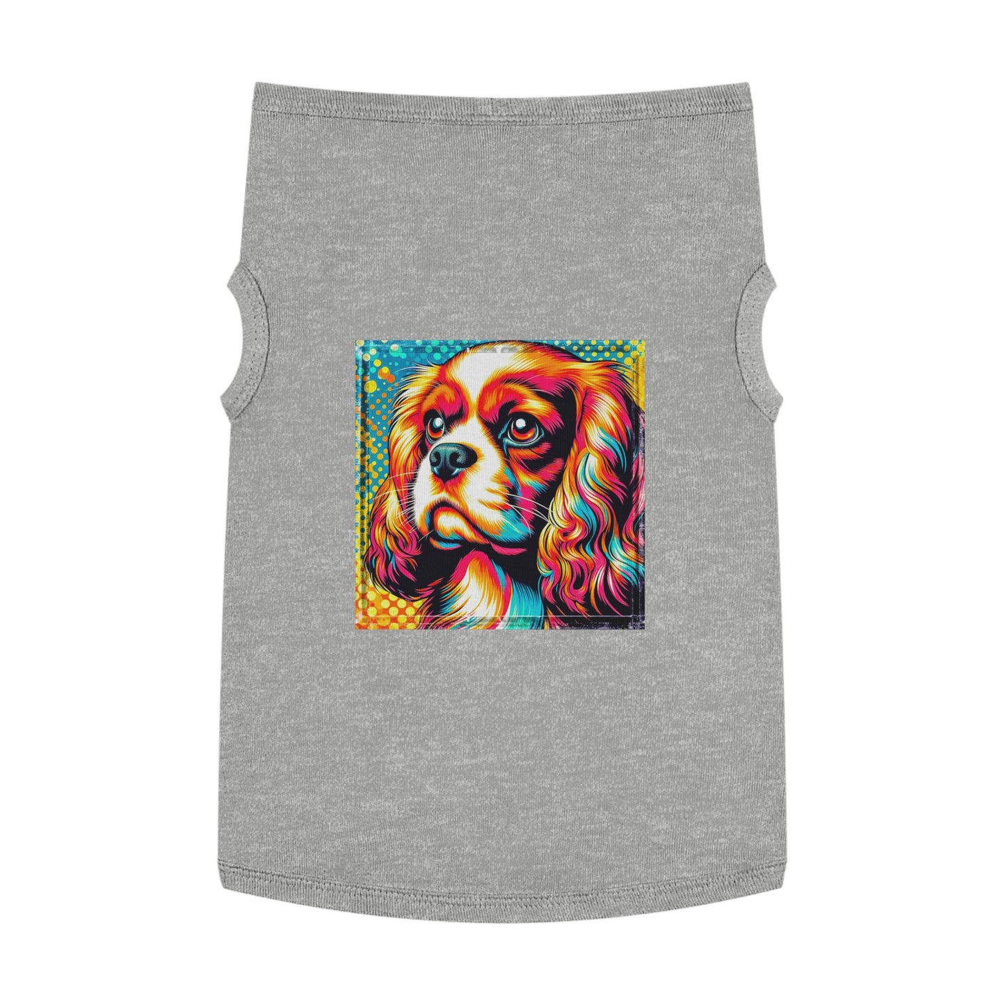 Pet Tank Top Cavalier King Charles Spaniel Colorful T Shirt Pets Printify XL Heather