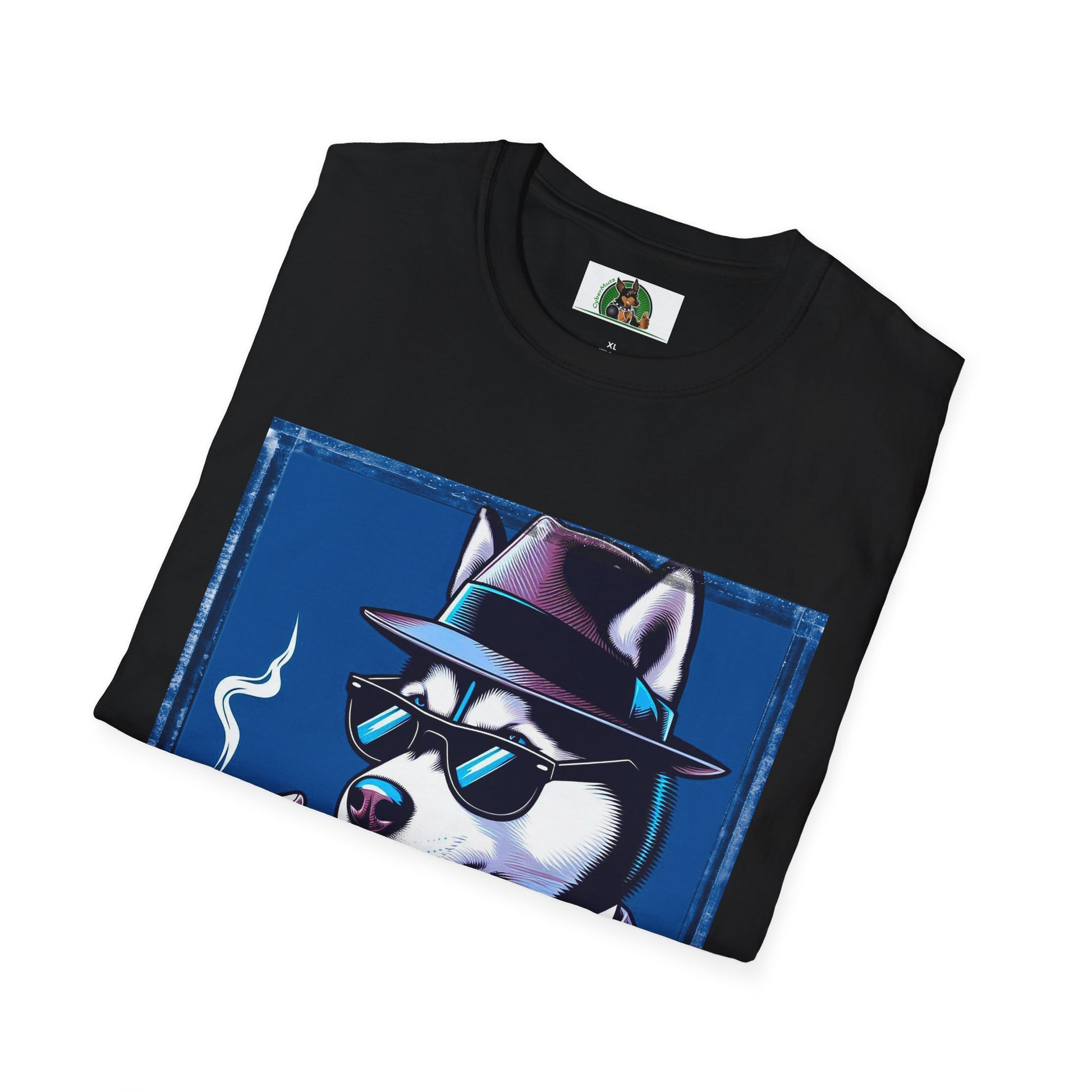 Husky smoking guy T-Shirt Printify