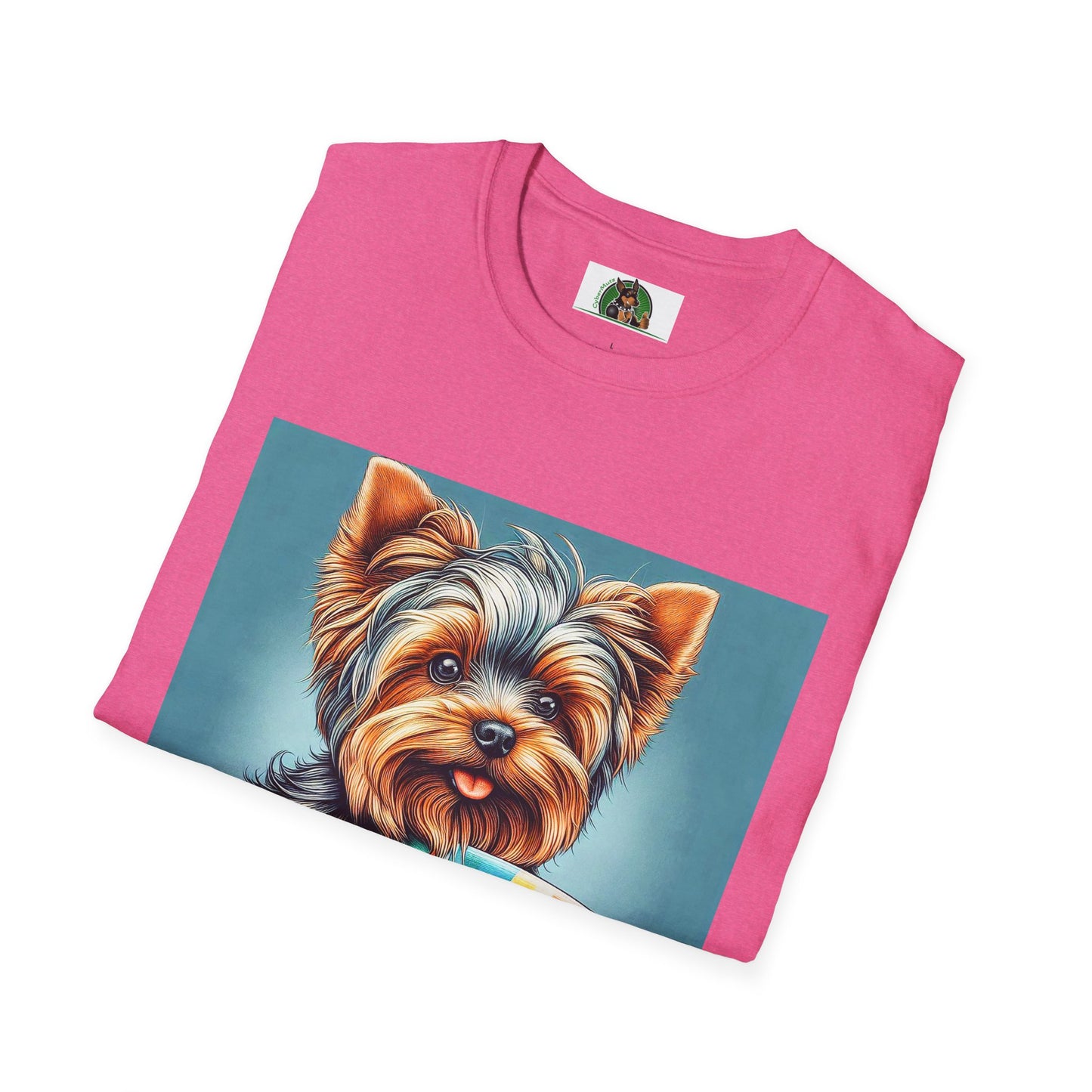 Yorkie surfing shirt