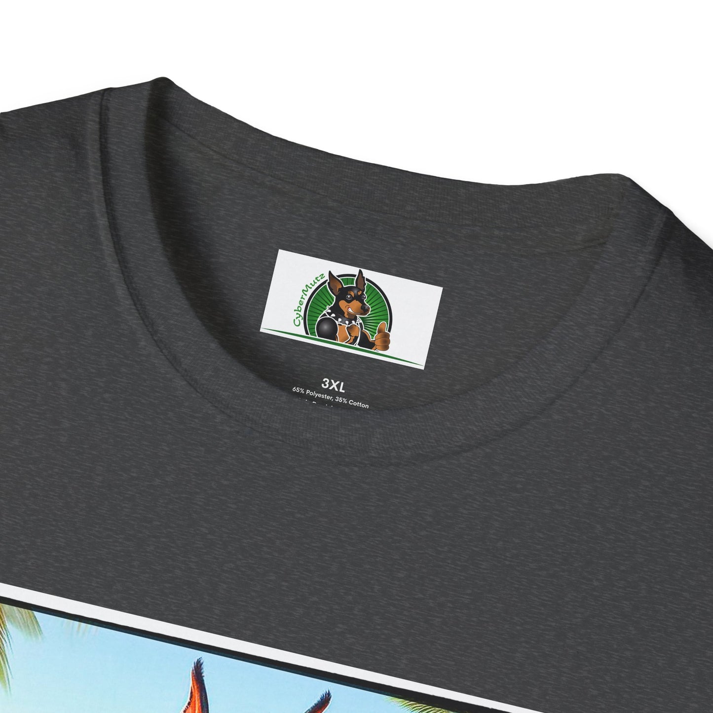 Doberman beach hunk t shirt T-Shirt Printify