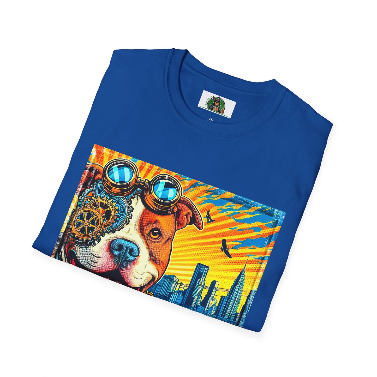Pit Bull colorful steam punk shirt T-Shirt Printify