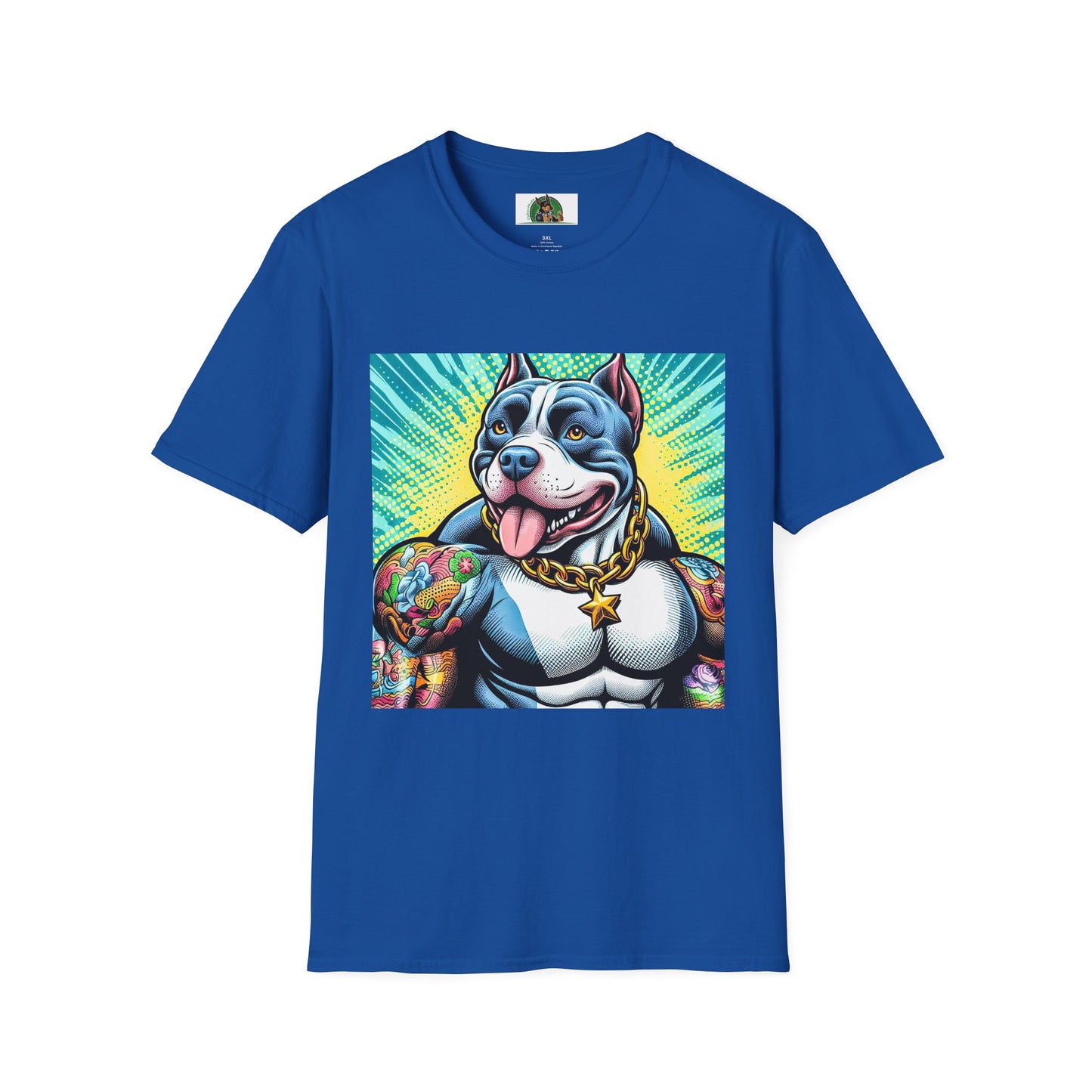 Pit Bull big muscles shirt T-Shirt Printify XS Royal