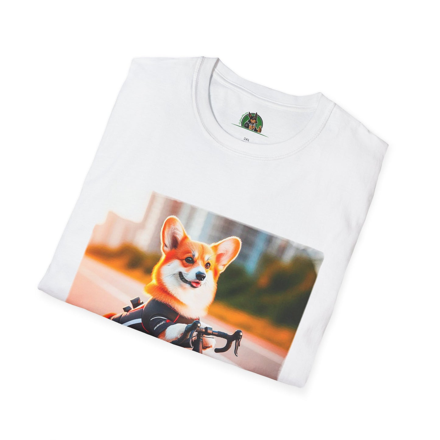 Pembroke Welsh Corgi tiny bike shirt T-Shirt Printify