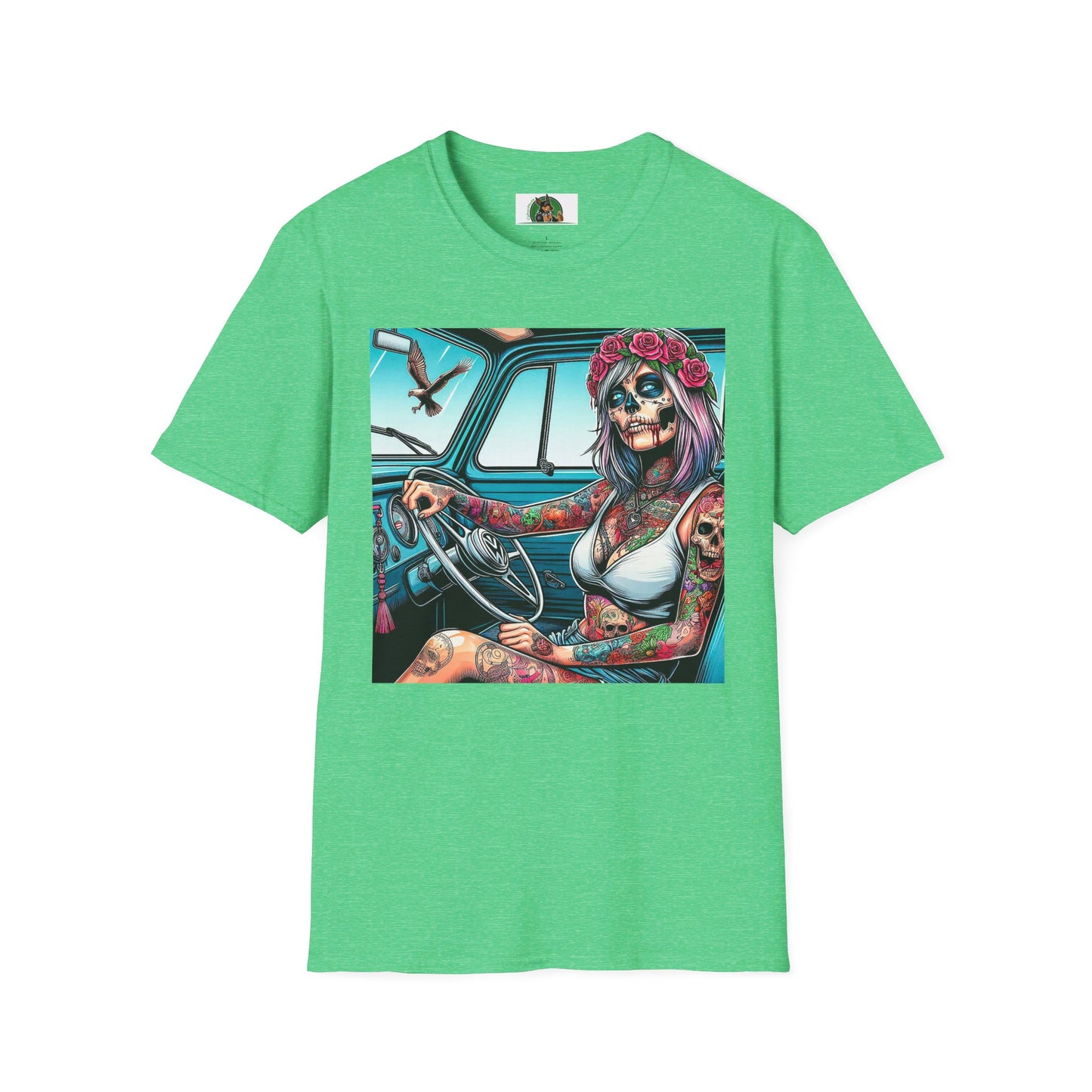 Zombie Girl T-Shirt Printify S Heather Irish Green