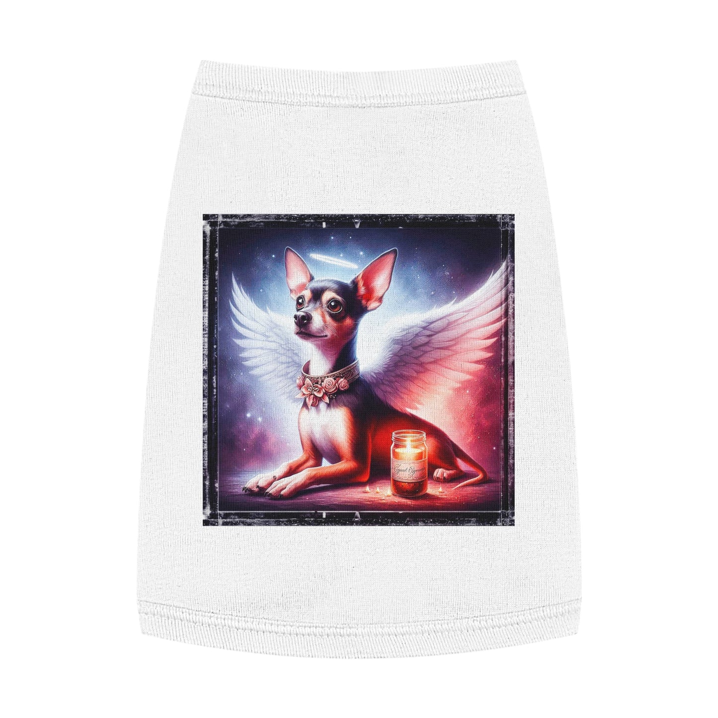 Pet Tank Top Rat Terrier Angel Pets Printify M White