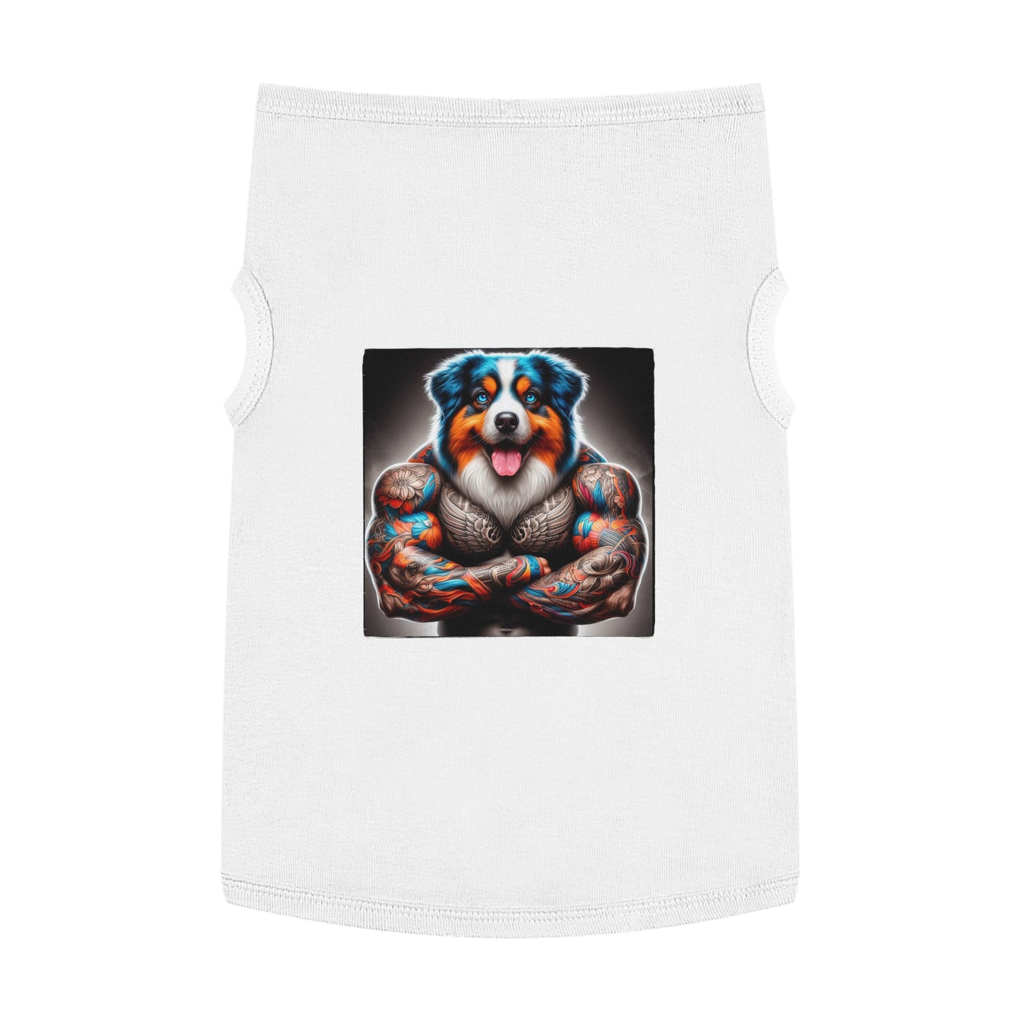 Pet Tank Top Australian Shepherd Pets Printify XL White