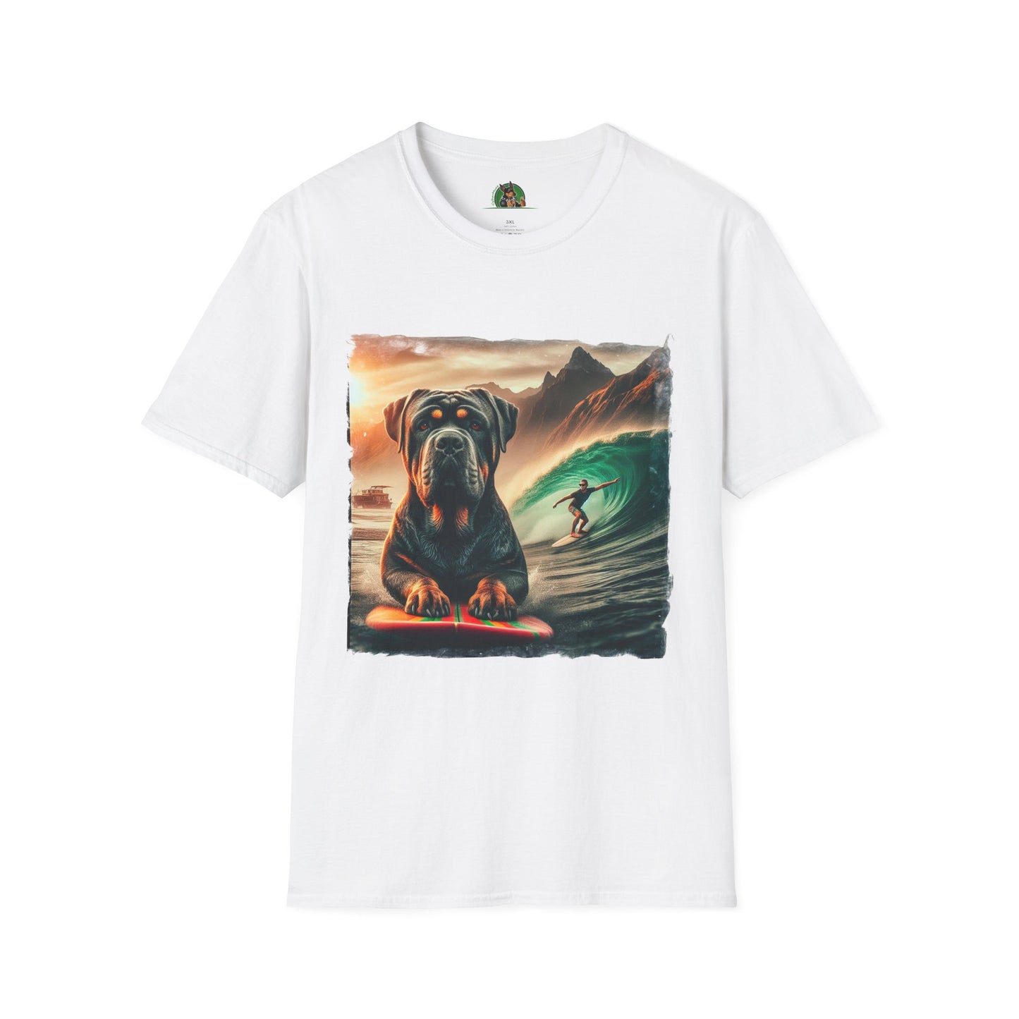 Cane Corso Surfer Dog At Beach T-Shirt Printify XS White