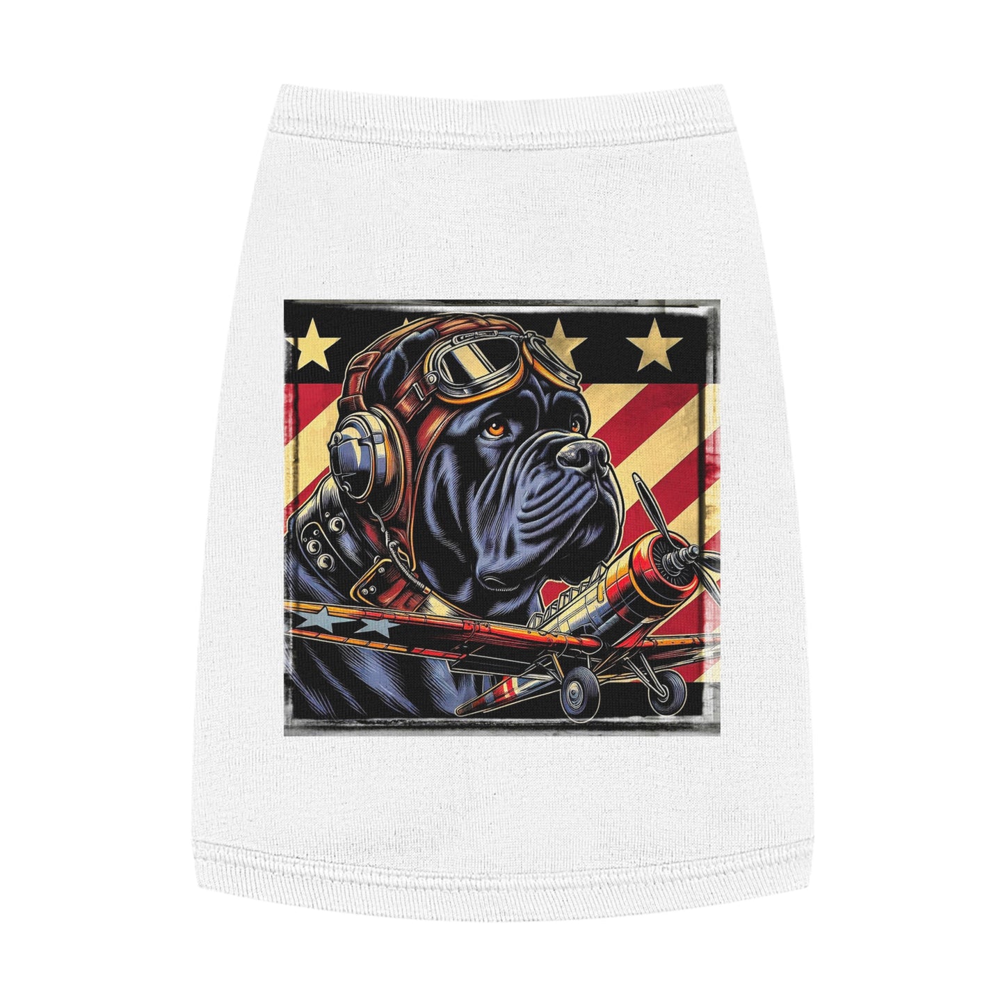 Pet Tank Top Cane Corso Pilot Pets Printify M White