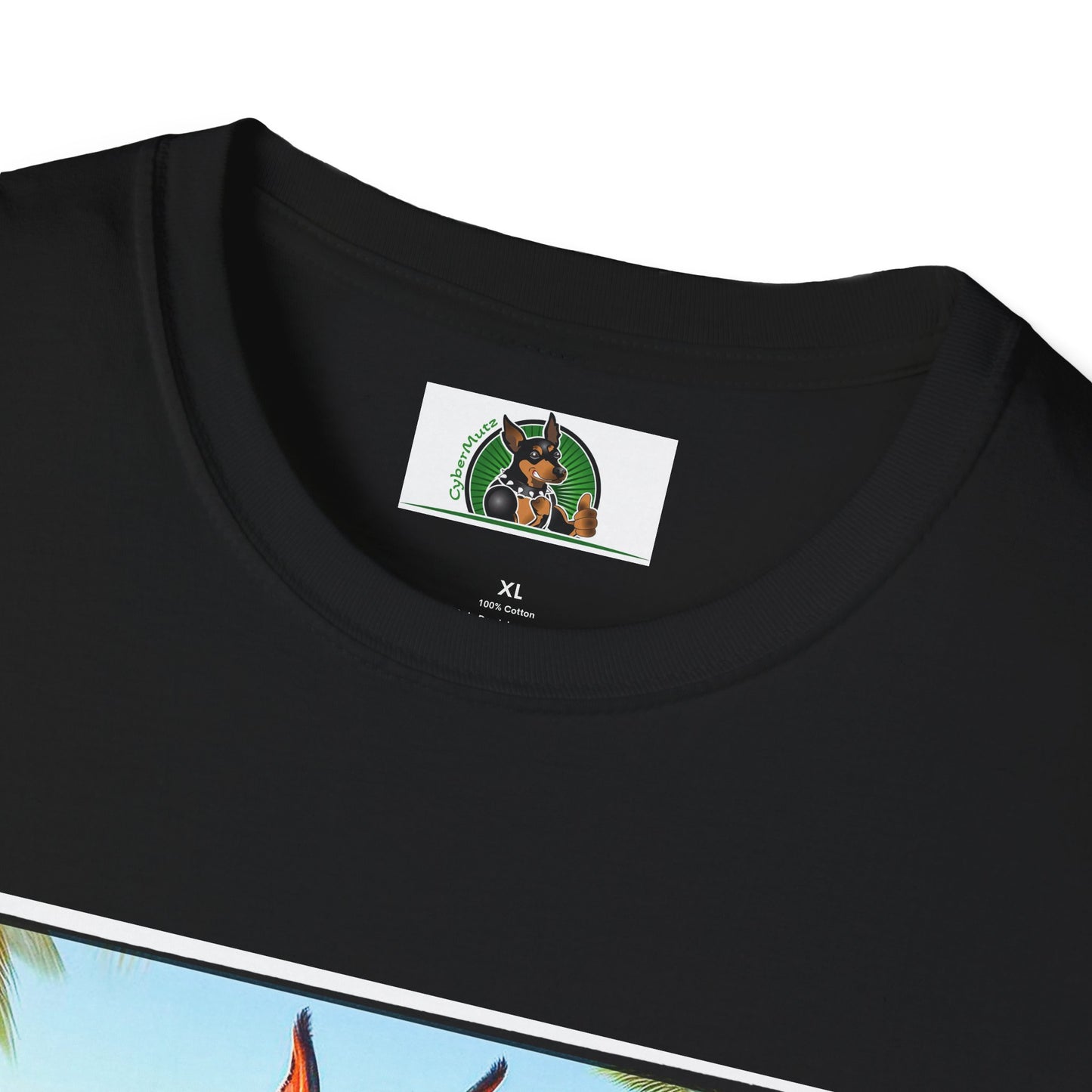 Doberman beach hunk t shirt T-Shirt Printify