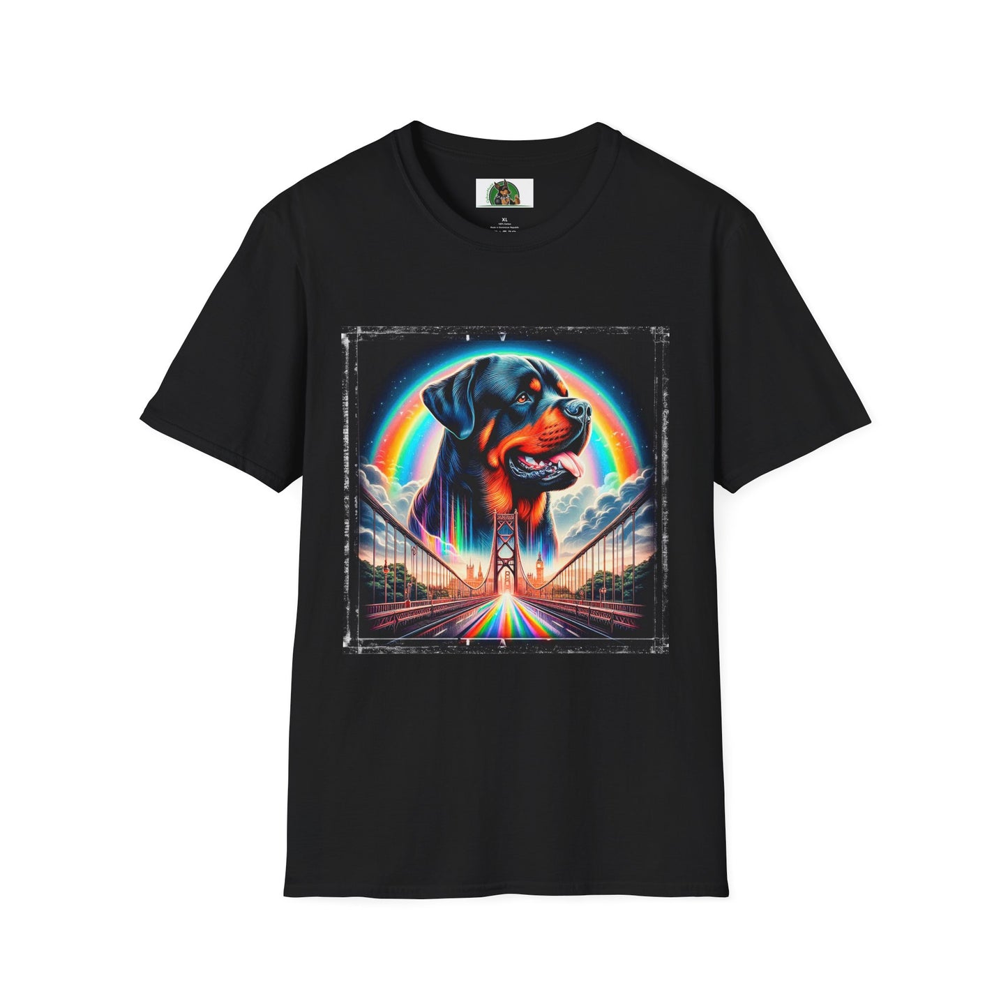 Rottweiler colorful rainbow T-Shirt Printify XS Black