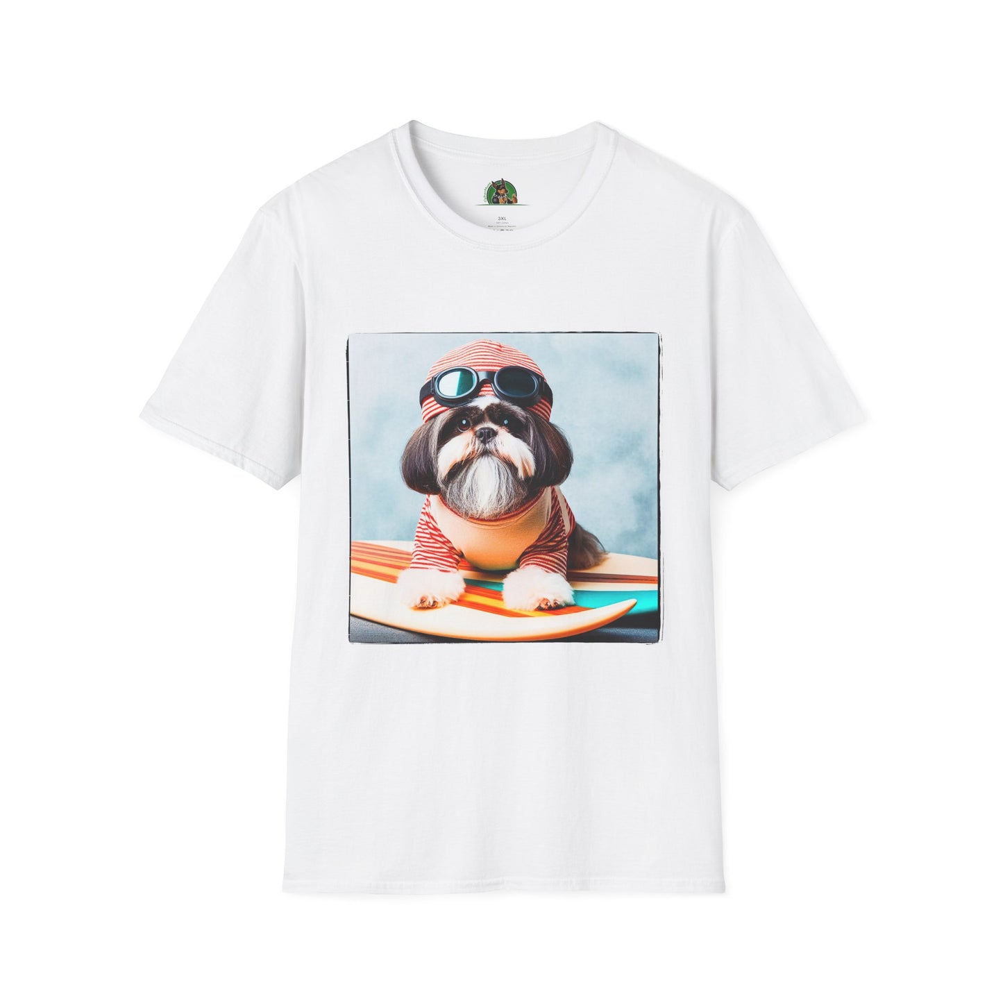 Shih Tzu pretty surfer shirt T-Shirt Printify XS White