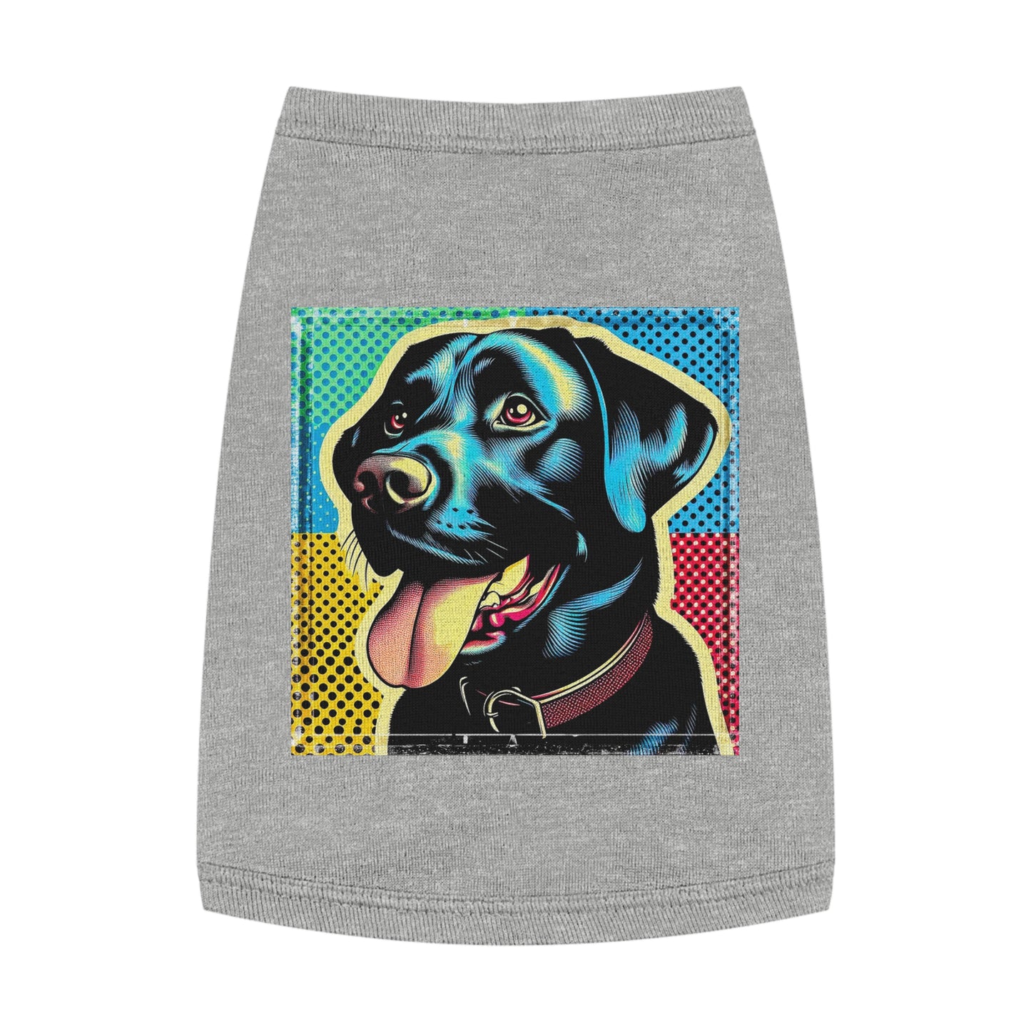 Labrador Retriever colorful puppy Pets Printify M Heather