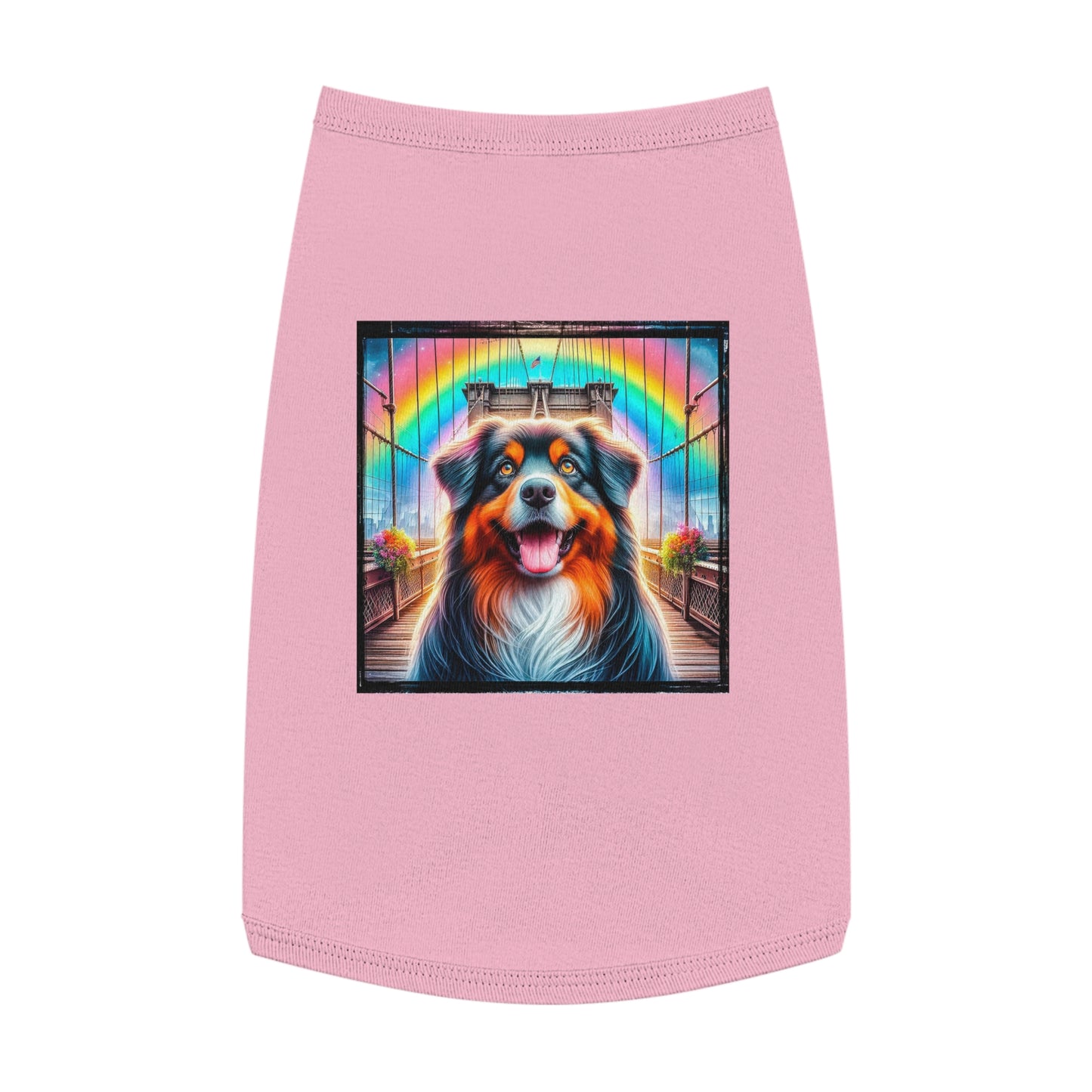Pet Tank Top Australian Shepherd Pets Printify L Pink