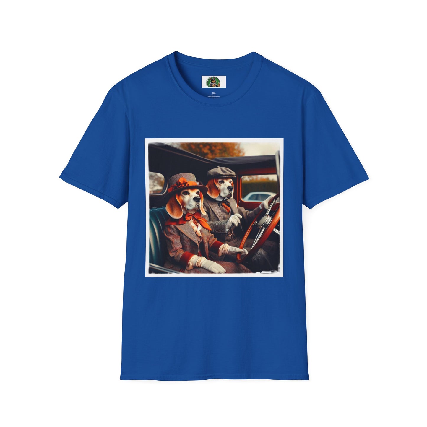 Wacky Beagle Old Time Couple T-Shirt Printify XS Royal