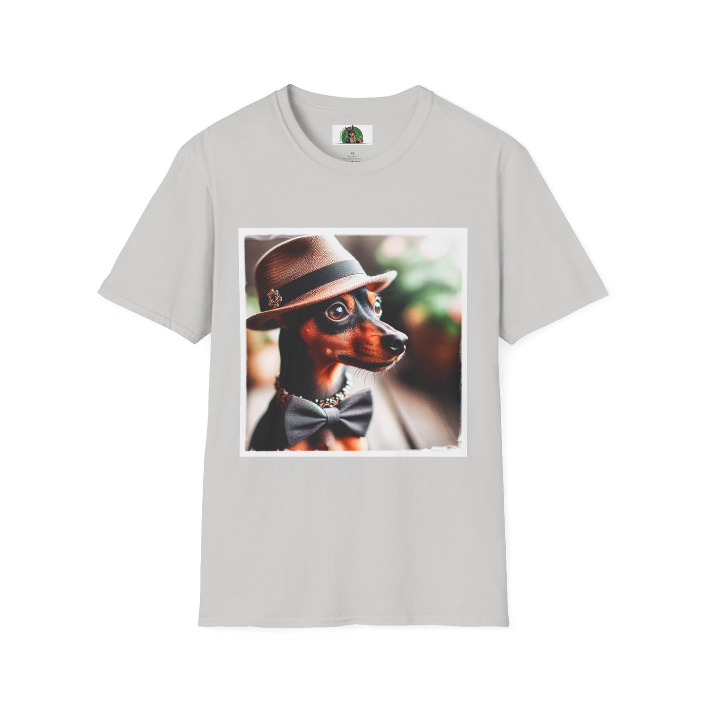 Min Pin T-Shirt handsome fellow T-Shirt Printify S Ice Grey