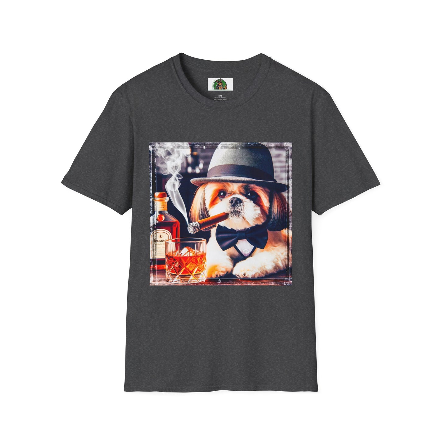 Shih Tzu bar drinking T-Shirt Printify XS Dark Heather