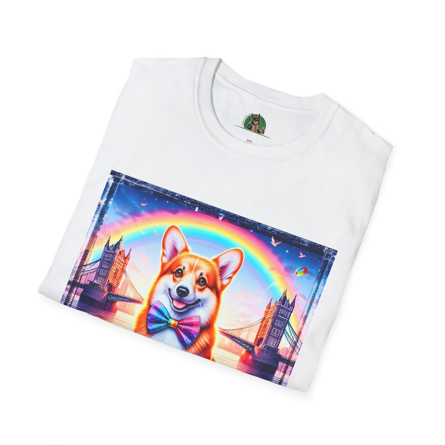 Pembroke Welsh Corgi colorful rainbow T-Shirt Printify