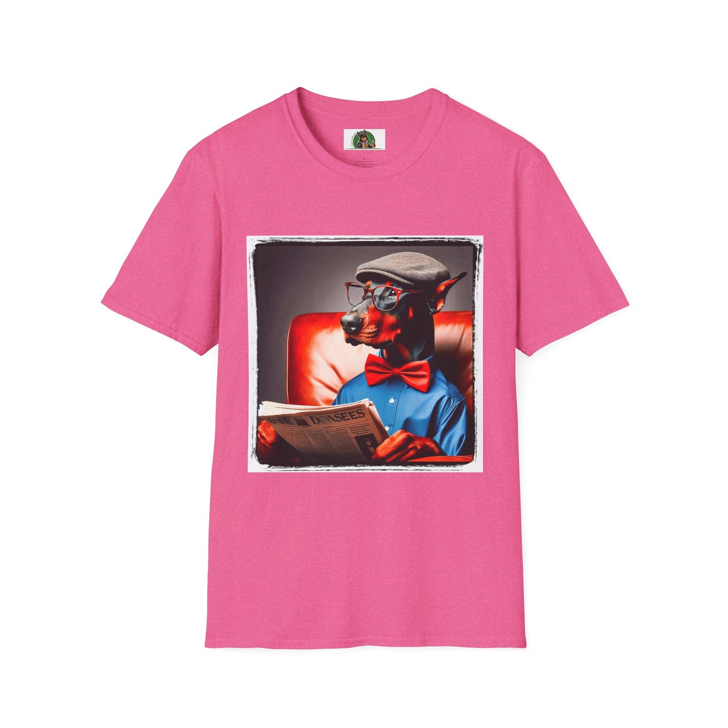 Doberman relax day t shirt T-Shirt Printify S Heather Heliconia