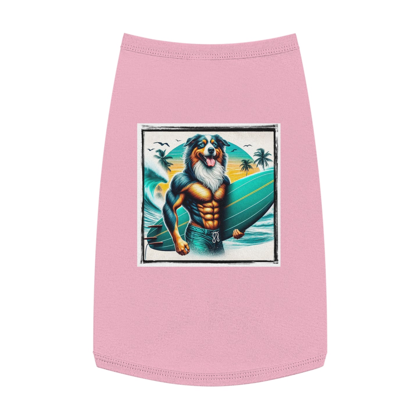 Pet Tank Top Australian Shepherd Pets Printify L Pink
