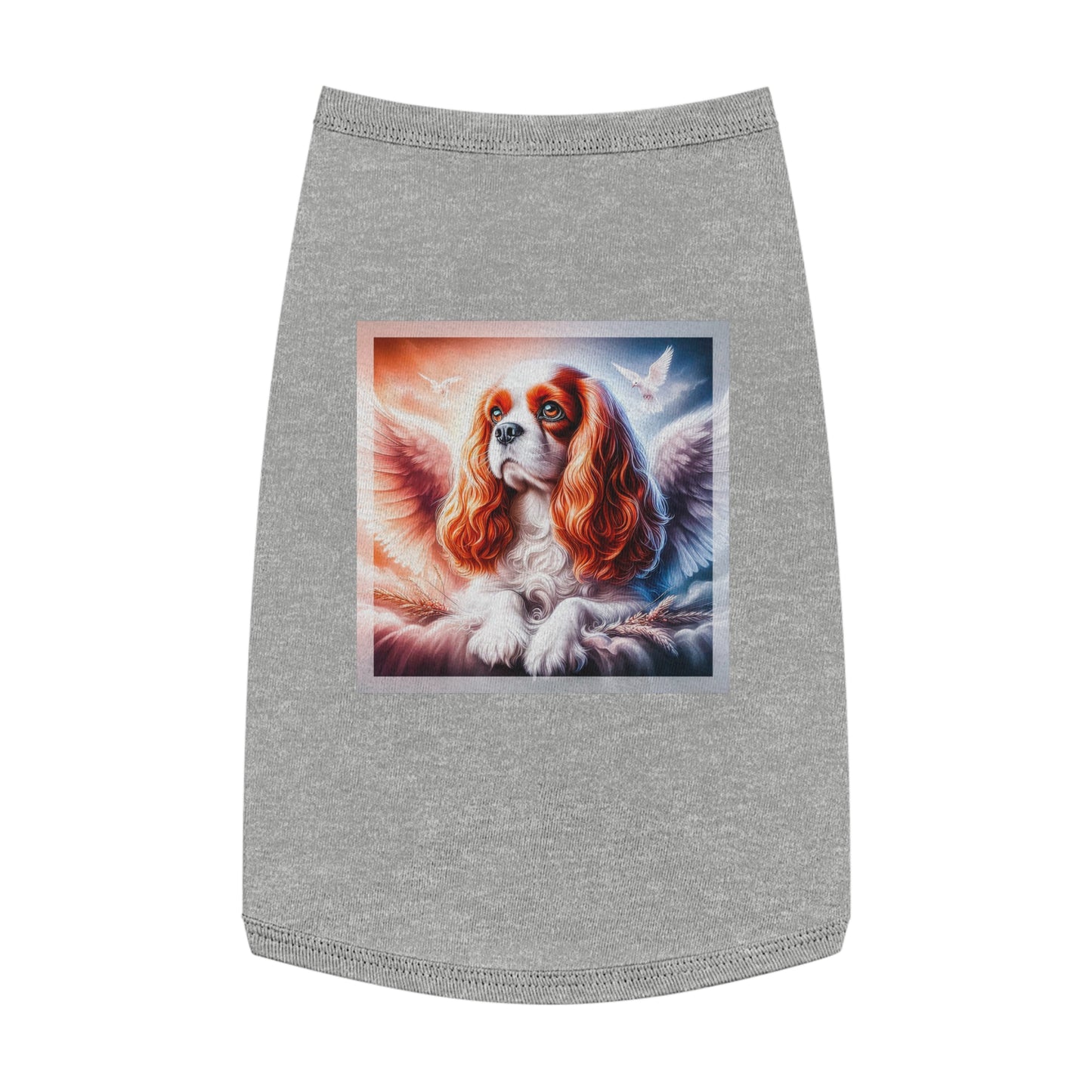 Pet Tank Top Cavalier King Charles Spaniel Angel Pets Printify L Heather