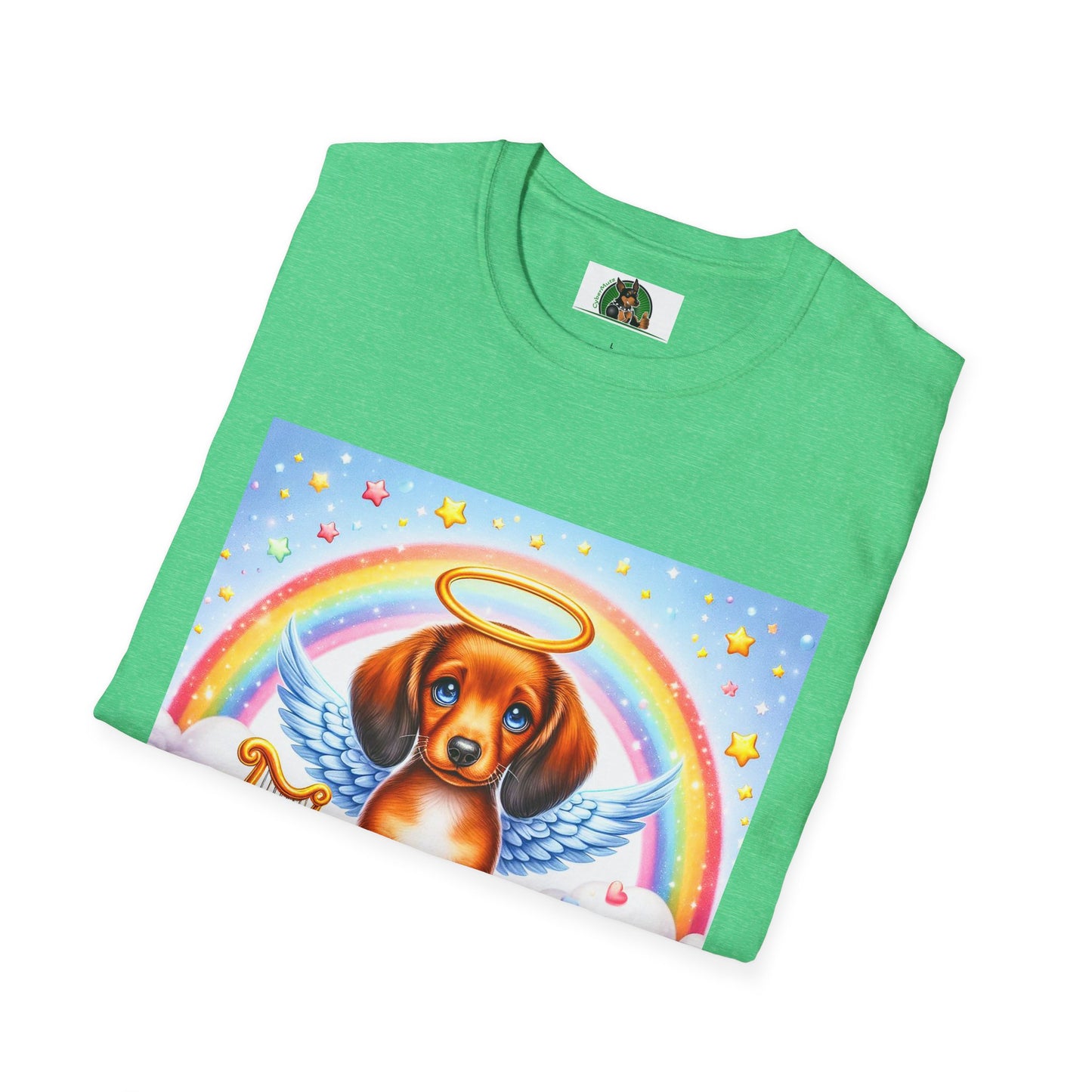 Dachshund glowing angel t shirt
