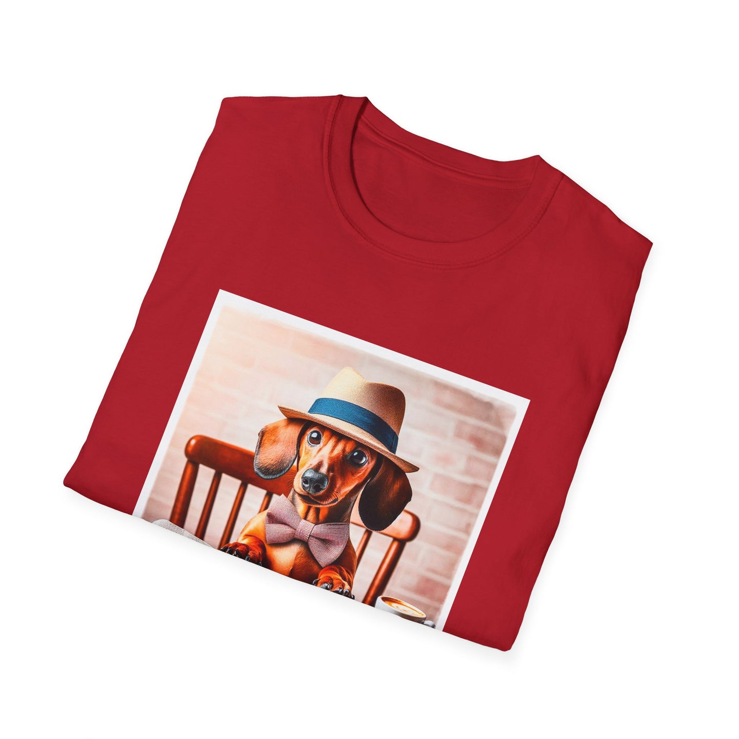 Dachshund reading news t shirt