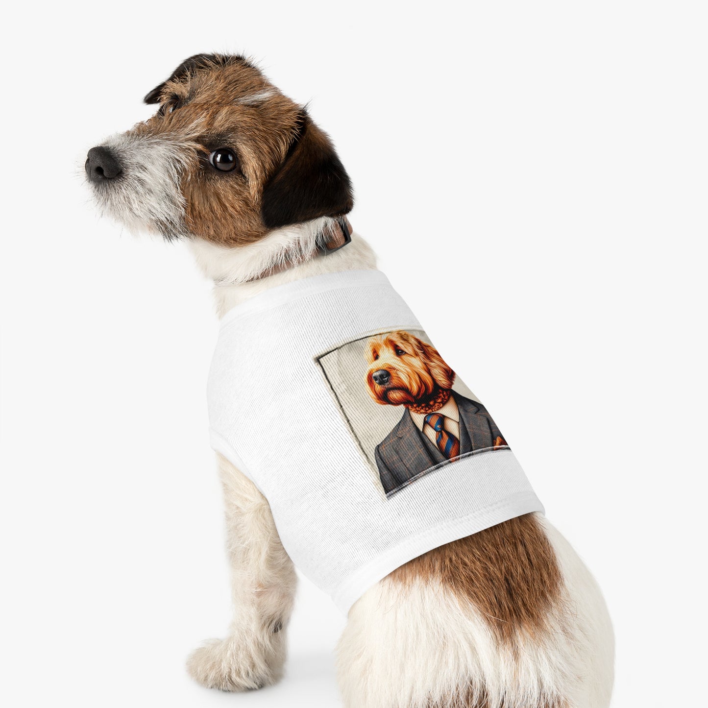 Pet Tank Golden Doodle working man shirt Pets Printify
