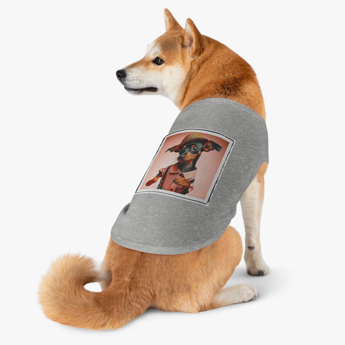 - Min Pin Tank Tops tiny dancer Pets Printify