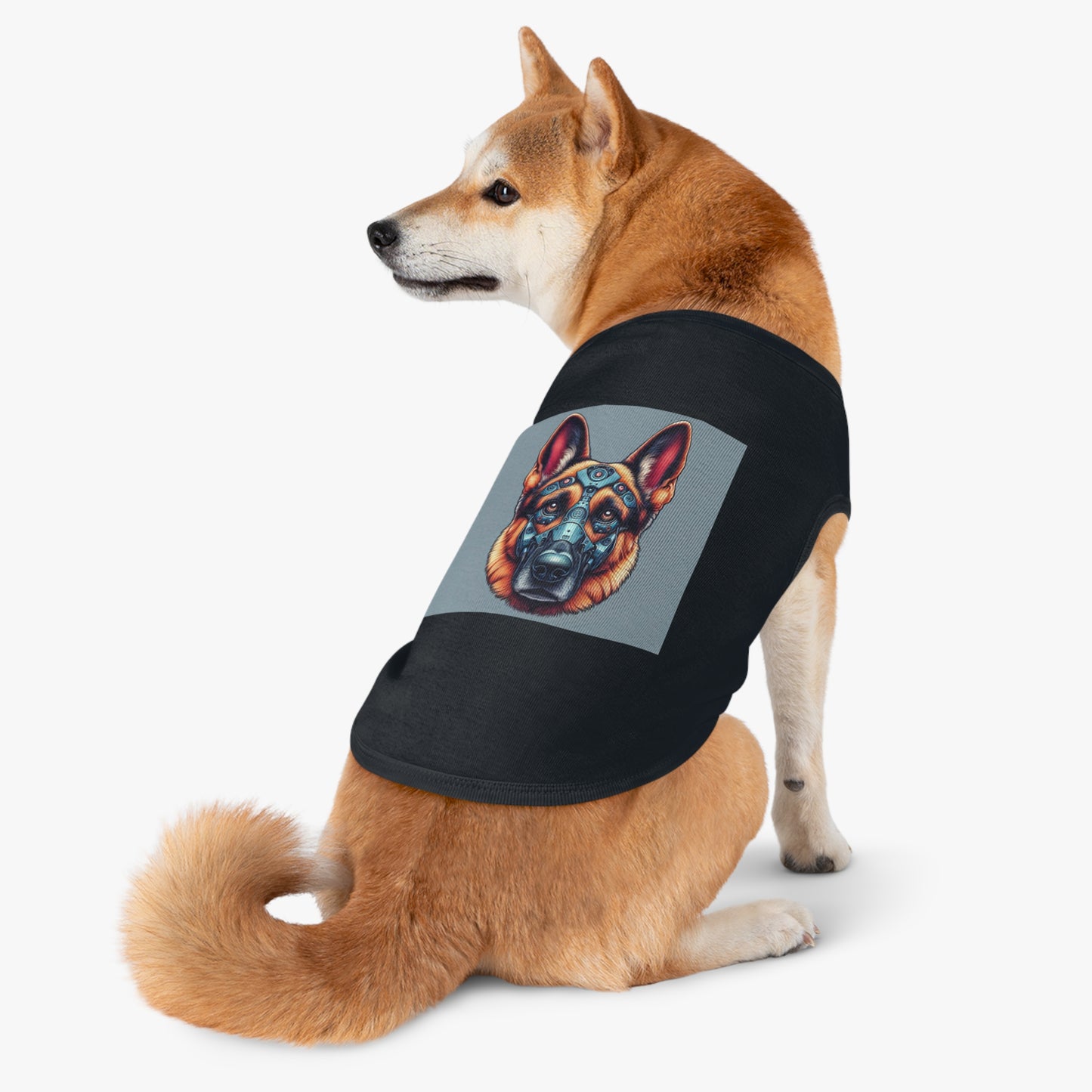 German Shepherd robot shirt Pets Printify