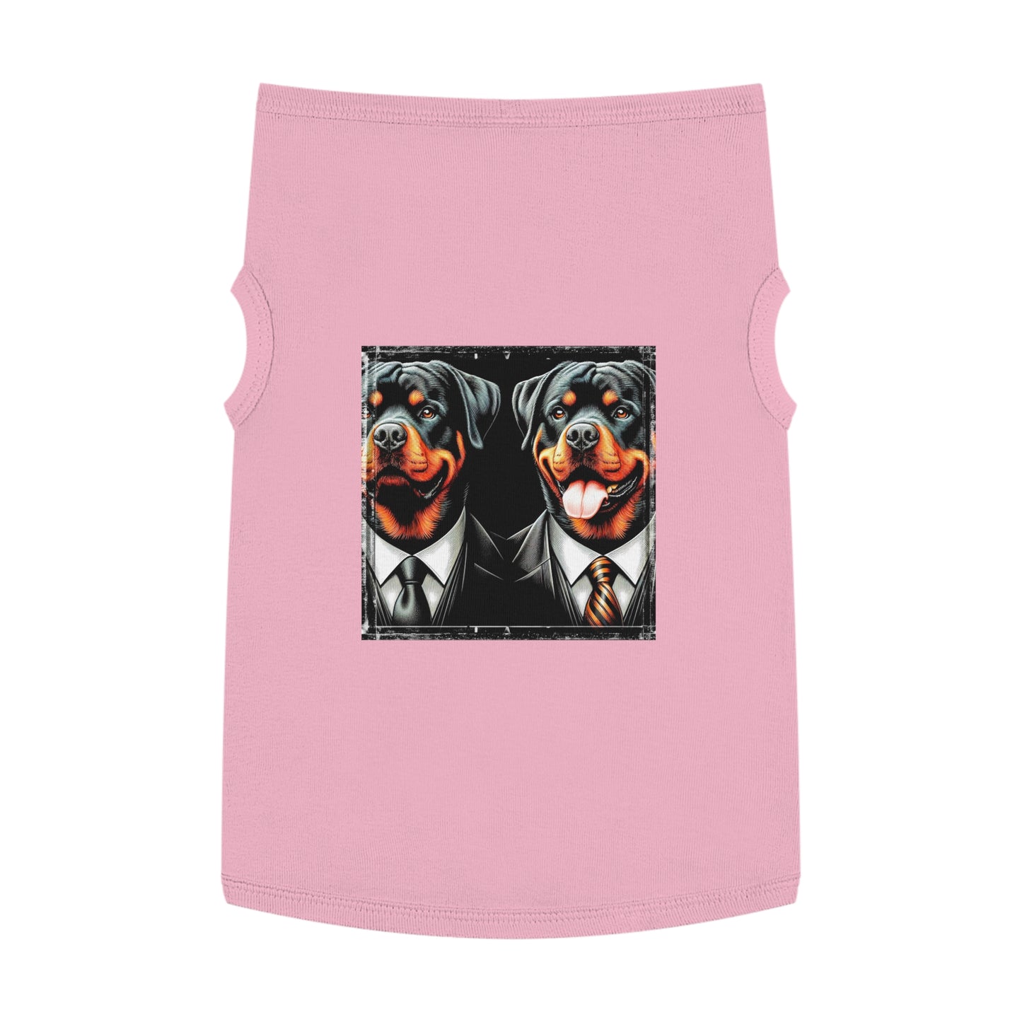 Pet Tank Top Rottie two suits Pets Printify XL Pink