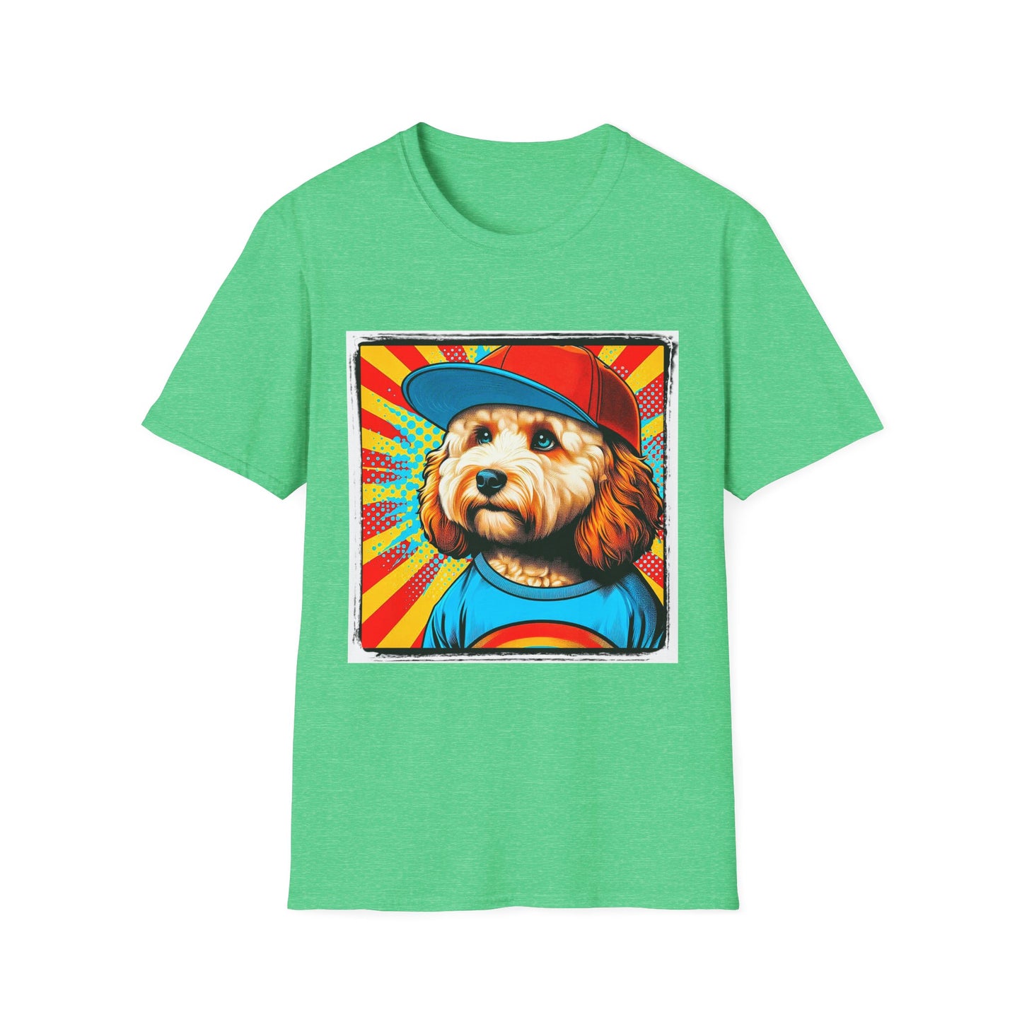 CockerPoo American baseball t shirt T-Shirt Printify S Heather Irish Green