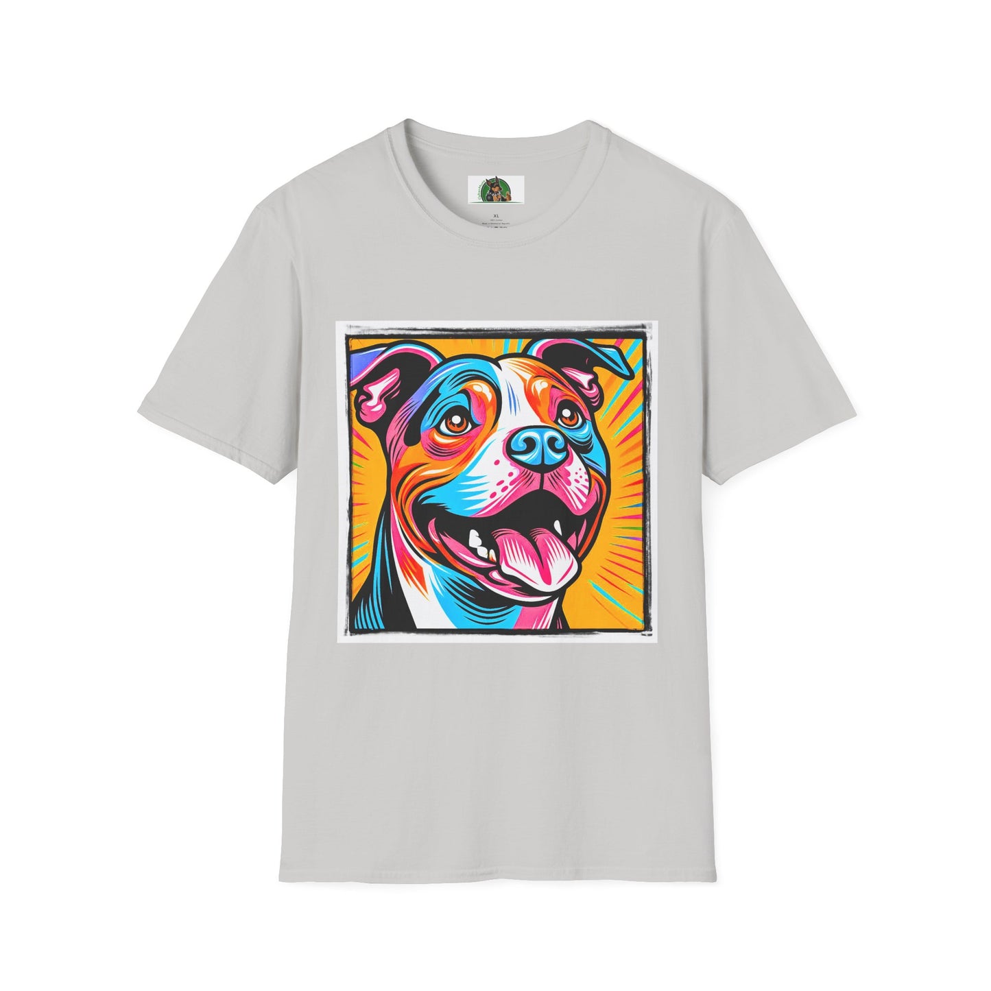 Pit Bull pretty colors shirt T-Shirt Printify S Ice Grey