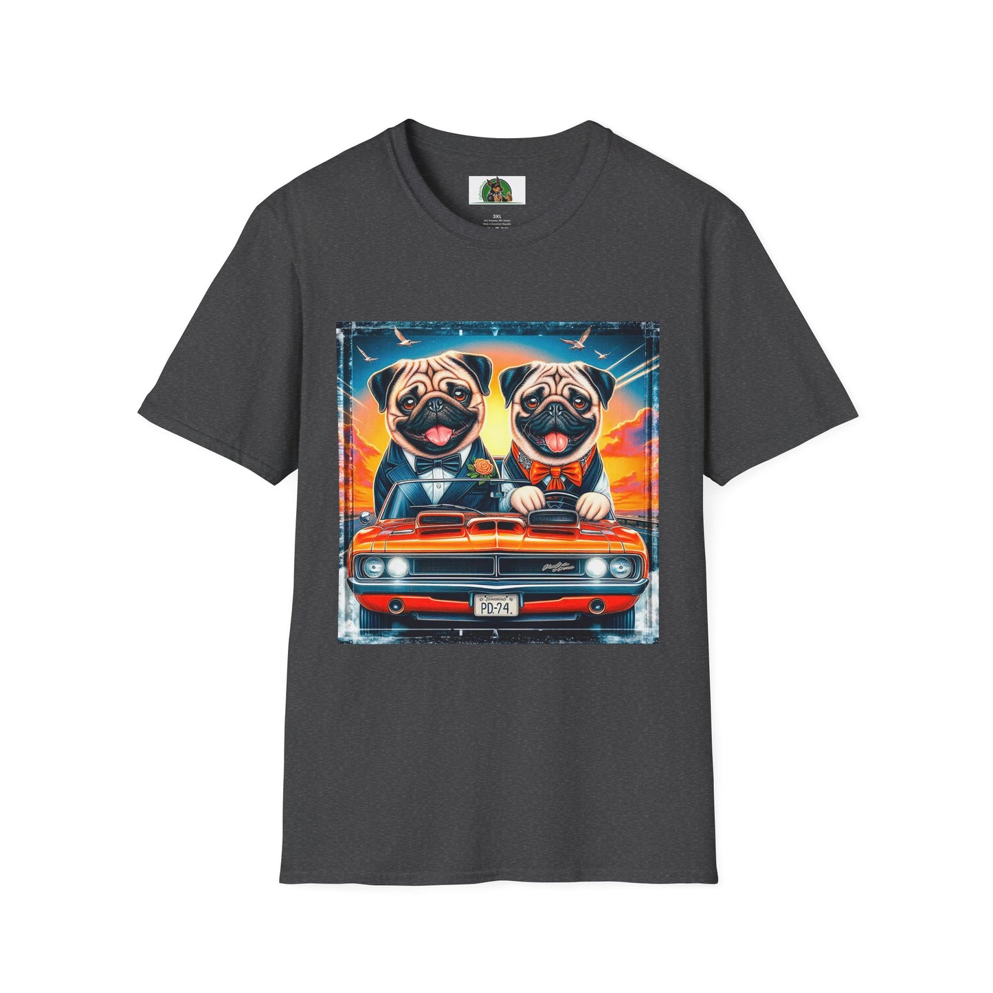 Wacky Pugs T-Shirt Printify XS Dark Heather