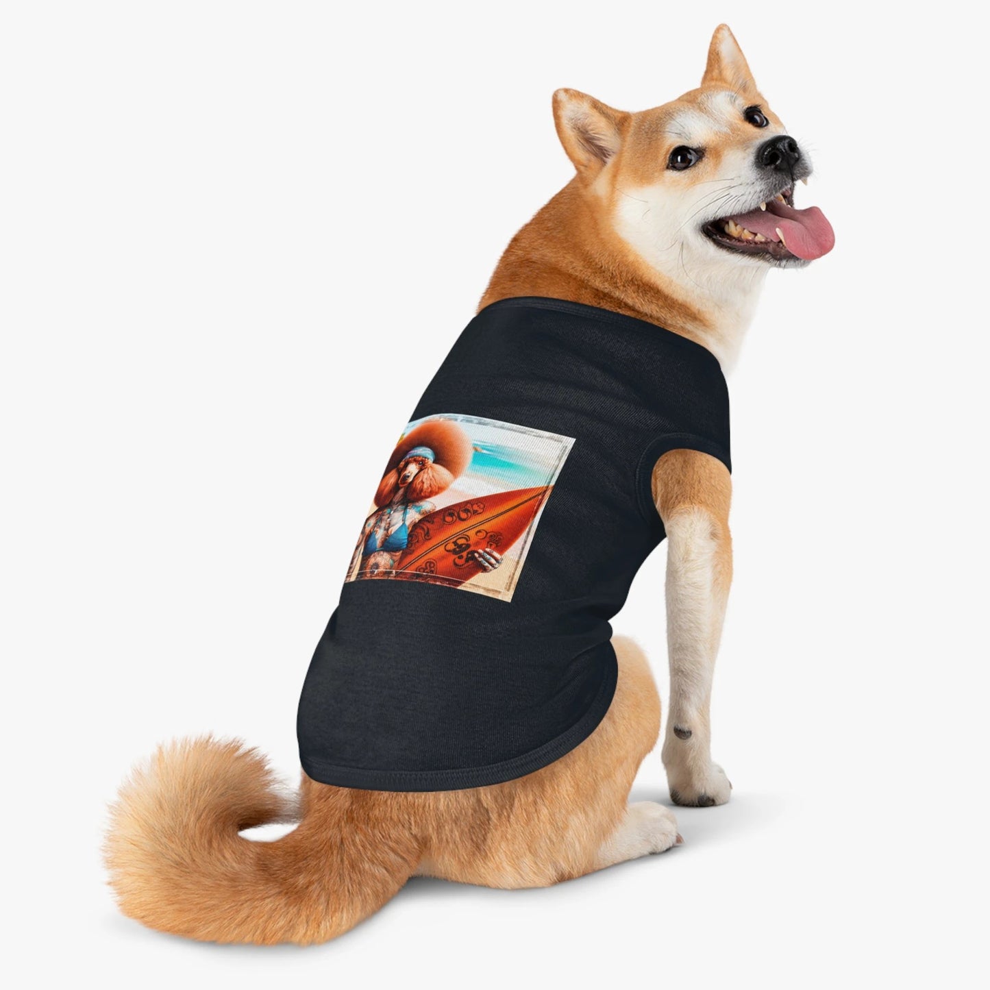 Pet Tank Top Poodle beach day shirt by Printify
