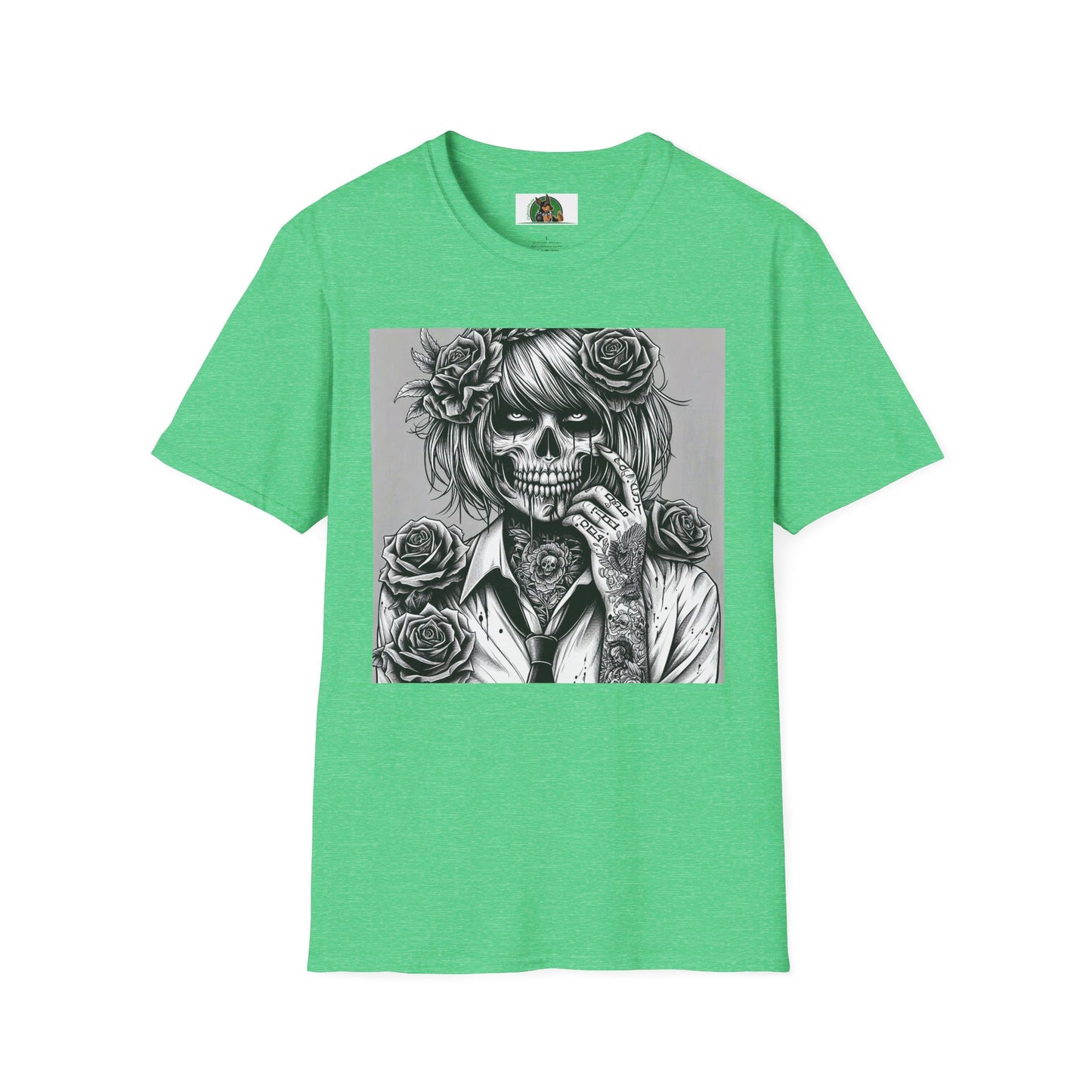 Zombie Girl T-Shirt Printify S Heather Irish Green