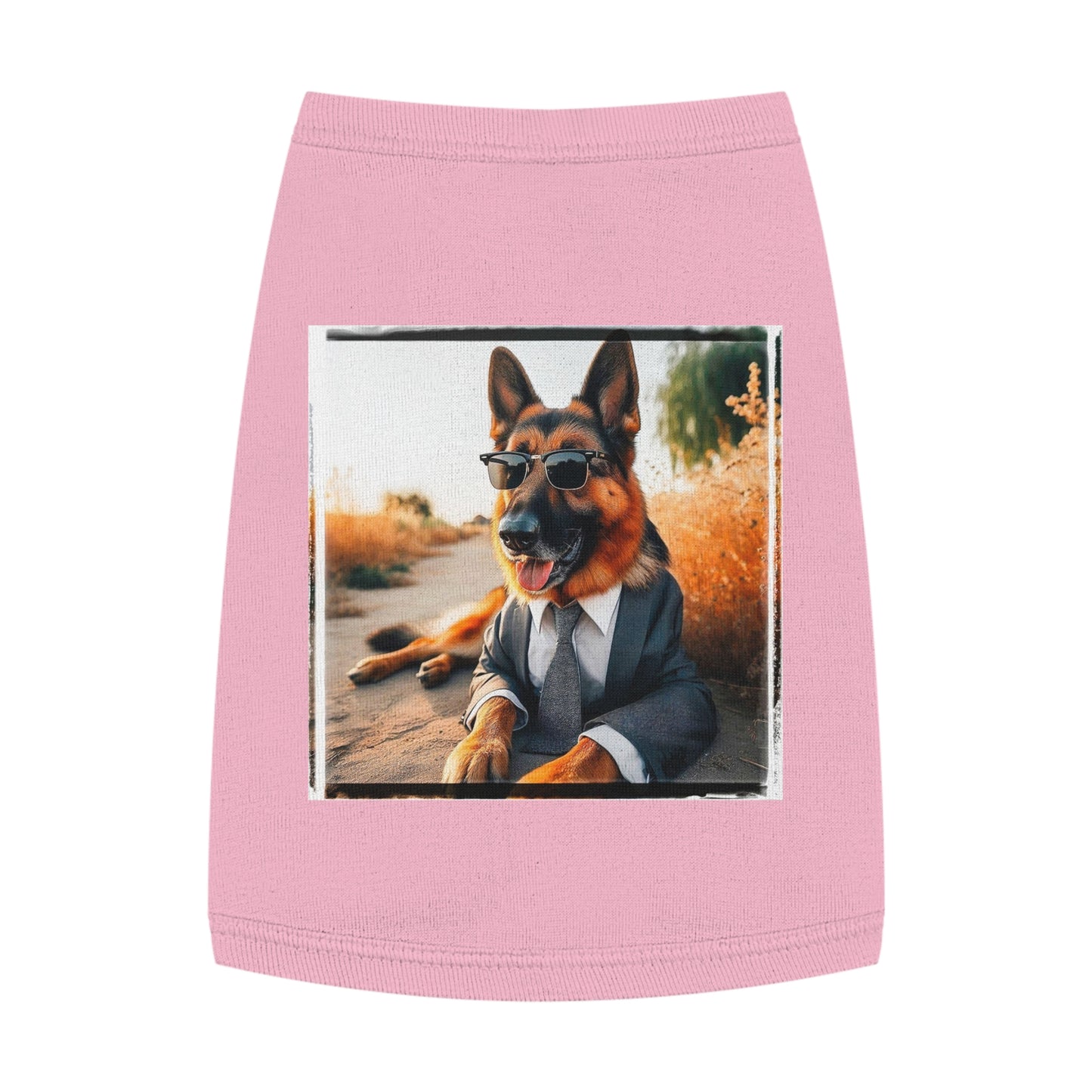 German Shepherd beach babe shirt Pets Printify M Pink