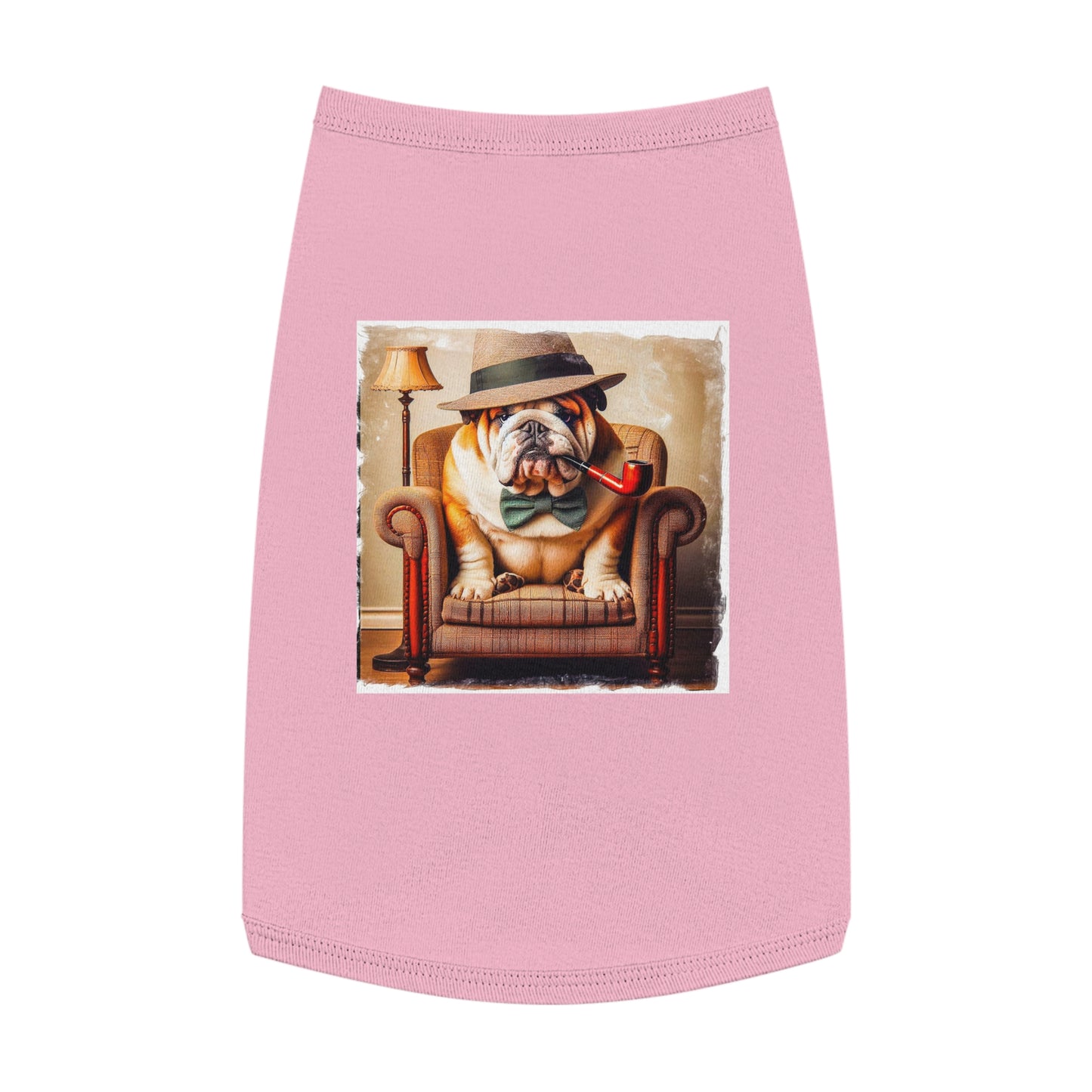 Pet Tank Top Bulldog cigar day t shirt Pets Printify L Pink
