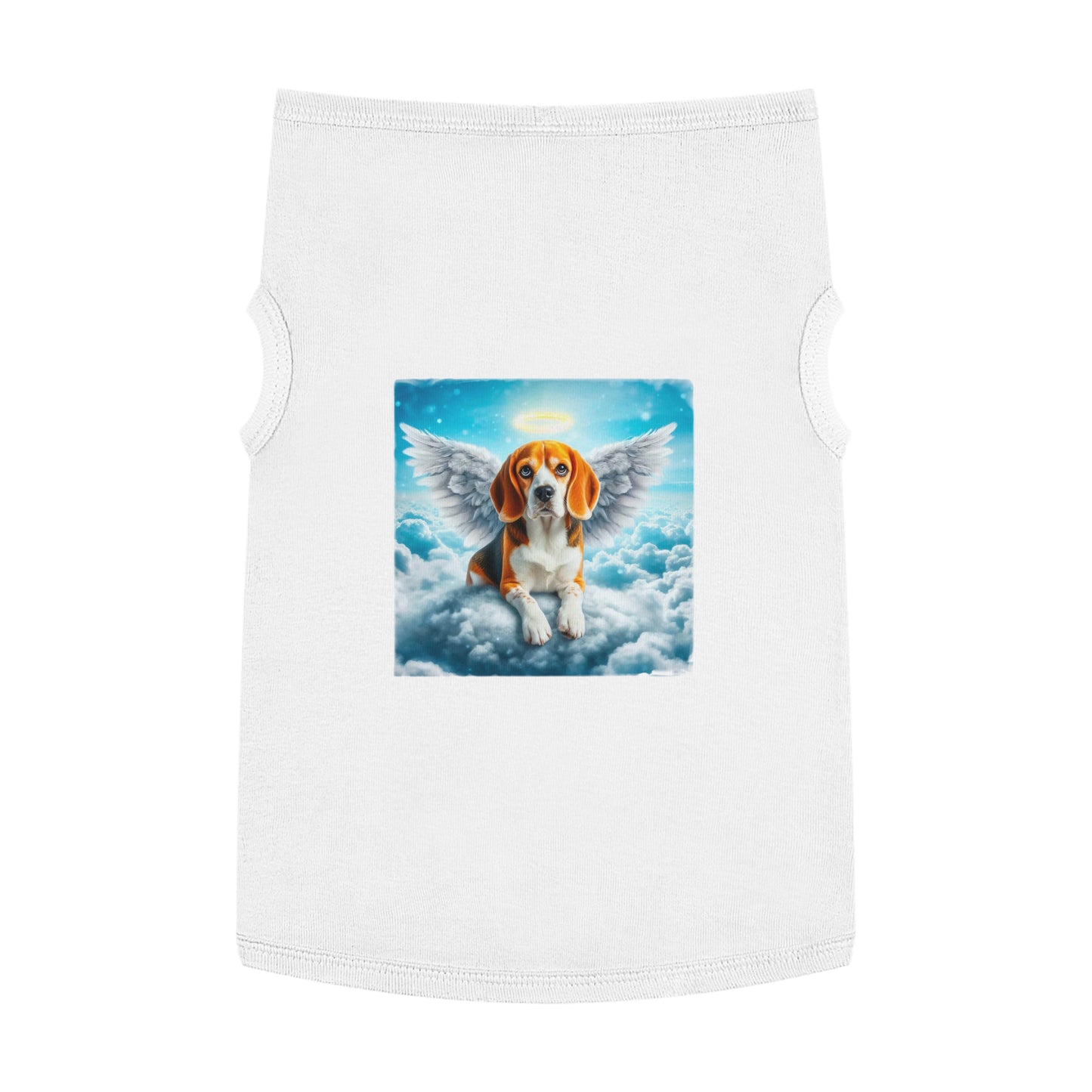 Pet Tank Top Beagle Angel Pets Printify XL White