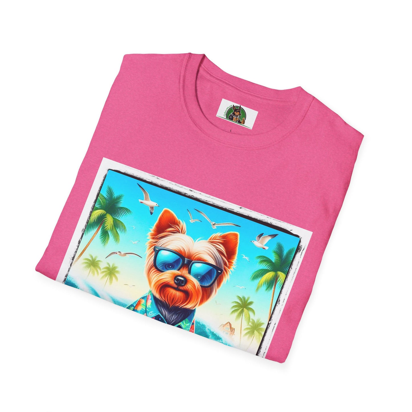 Yorkie blue waves shirt