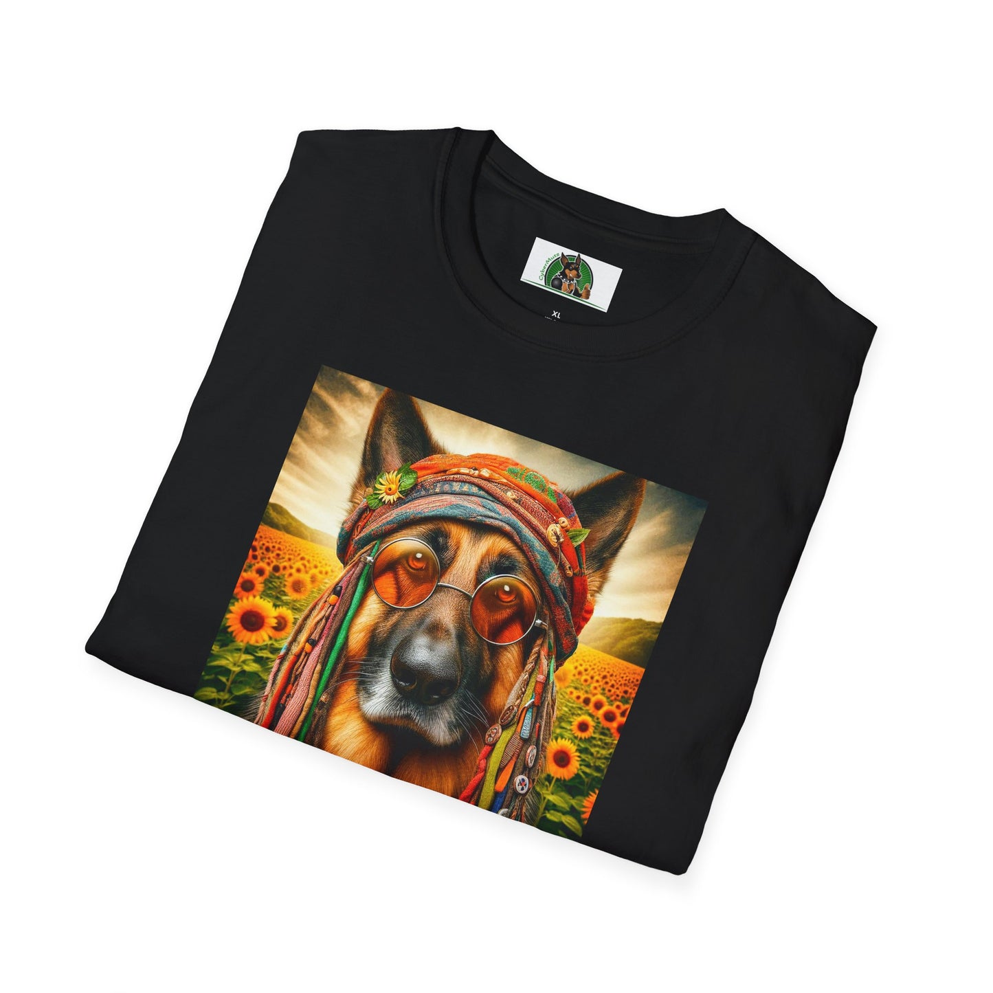 German Shepard hippie shirt T-Shirt Printify