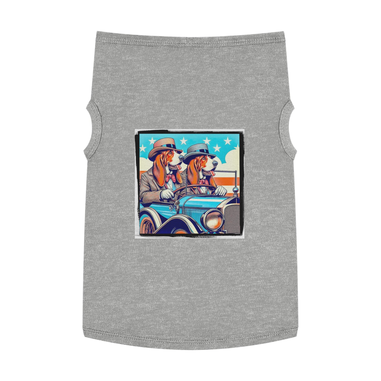 Pet Tank Top Wacky Basset Hound Pets Printify XL Heather