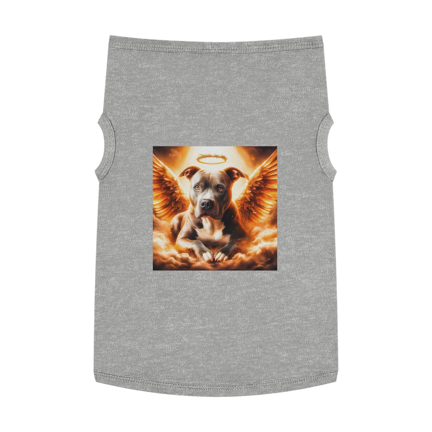 Pet Tank Top Pit Bull glowing Angel Pets Printify XL Heather