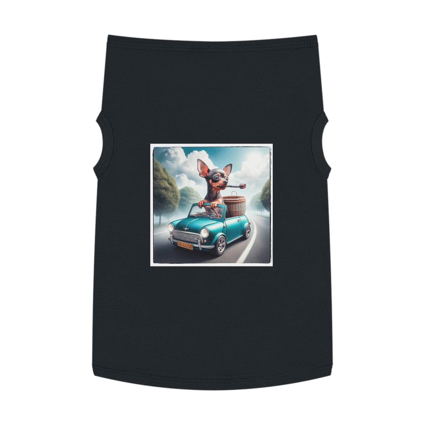 - Min Pin Tank Tops driving and smoking Pets Printify XL Black