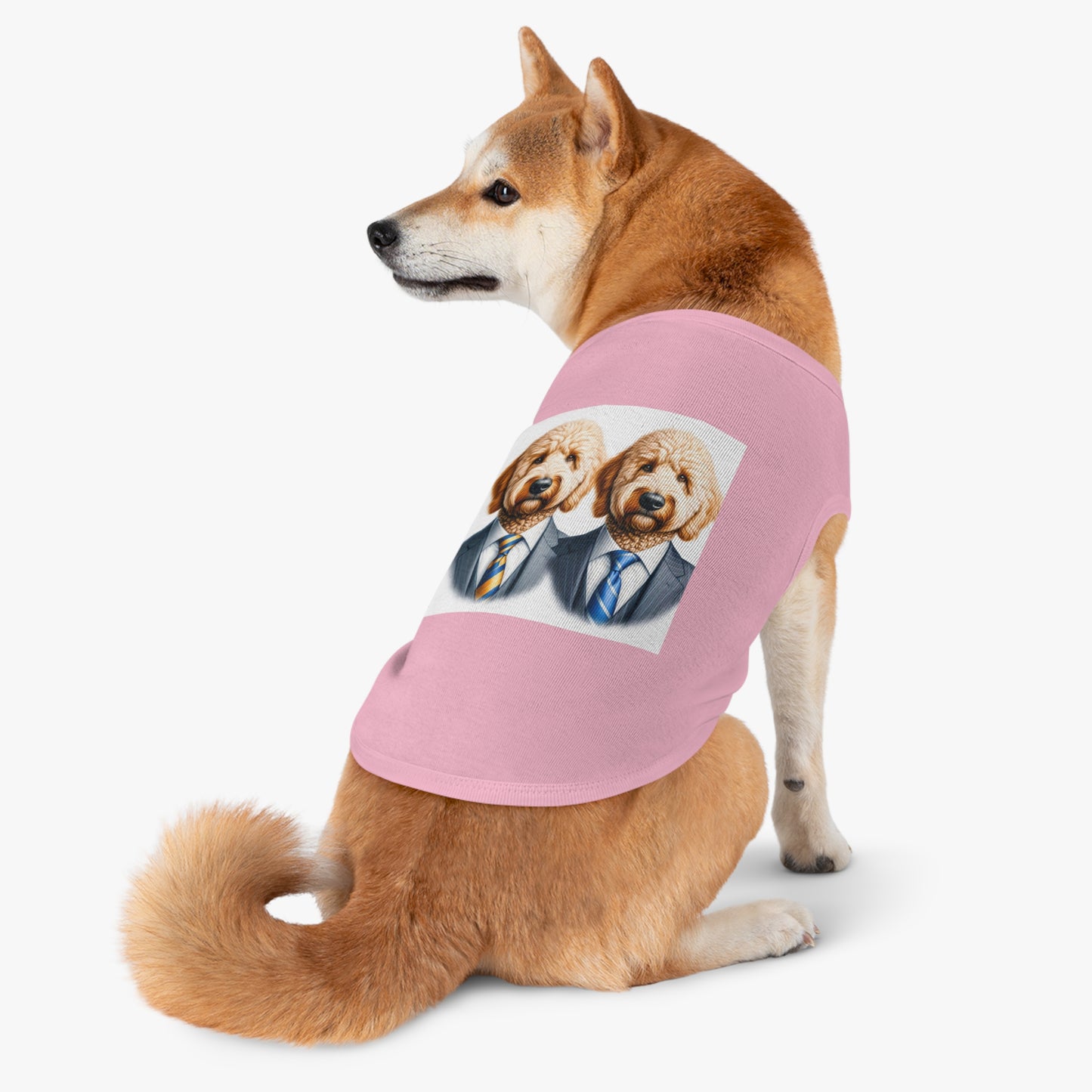 Pet Tank Golden Doodle serious business man r shirt