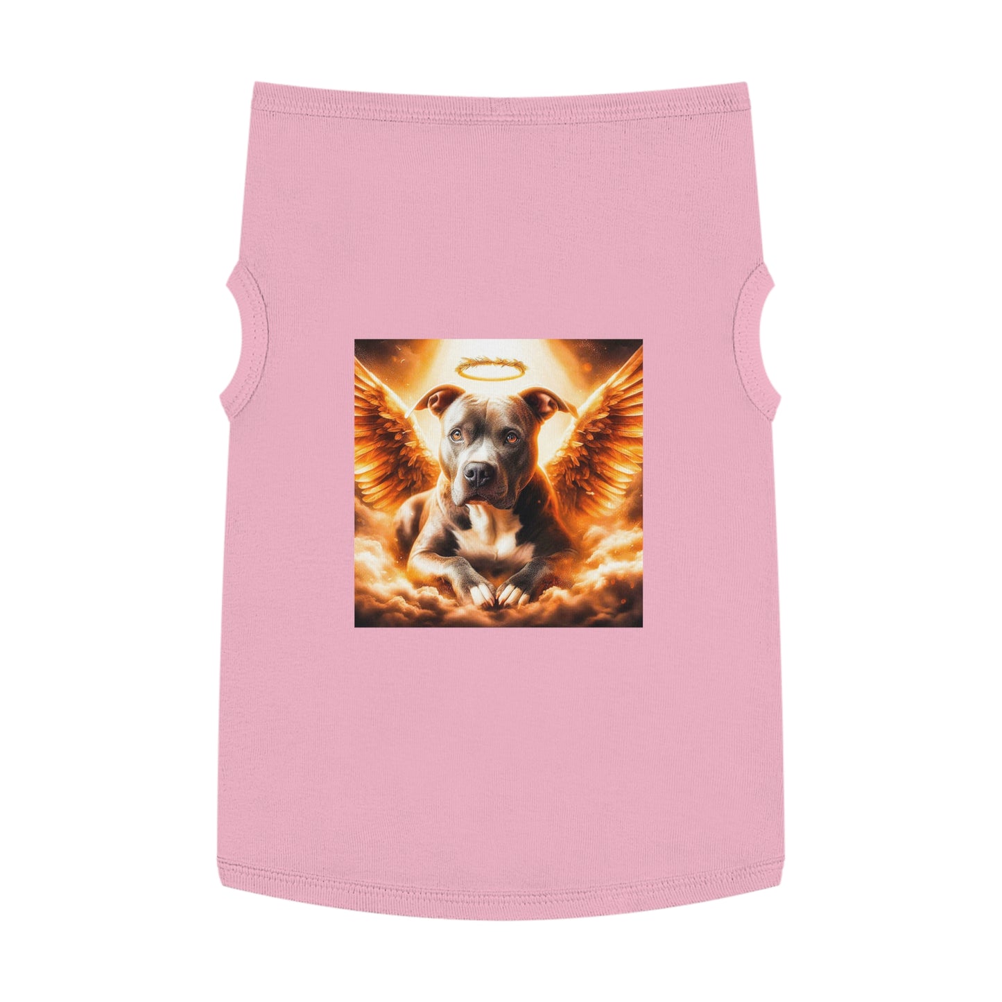 Pet Tank Top Pit Bull glowing Angel Pets Printify XL Pink