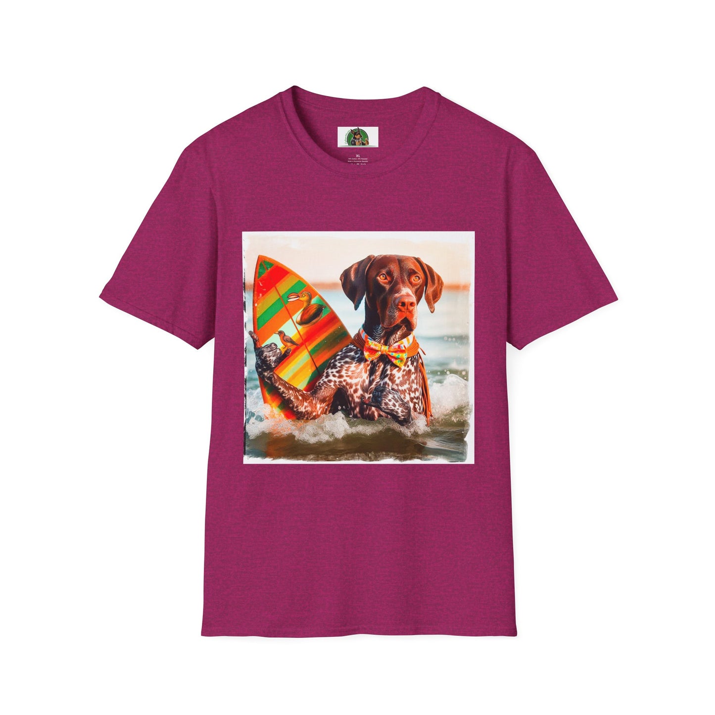 German Shorthaired Pointer Hawaiian vacation t shirt T-Shirt Printify S Antique Heliconia