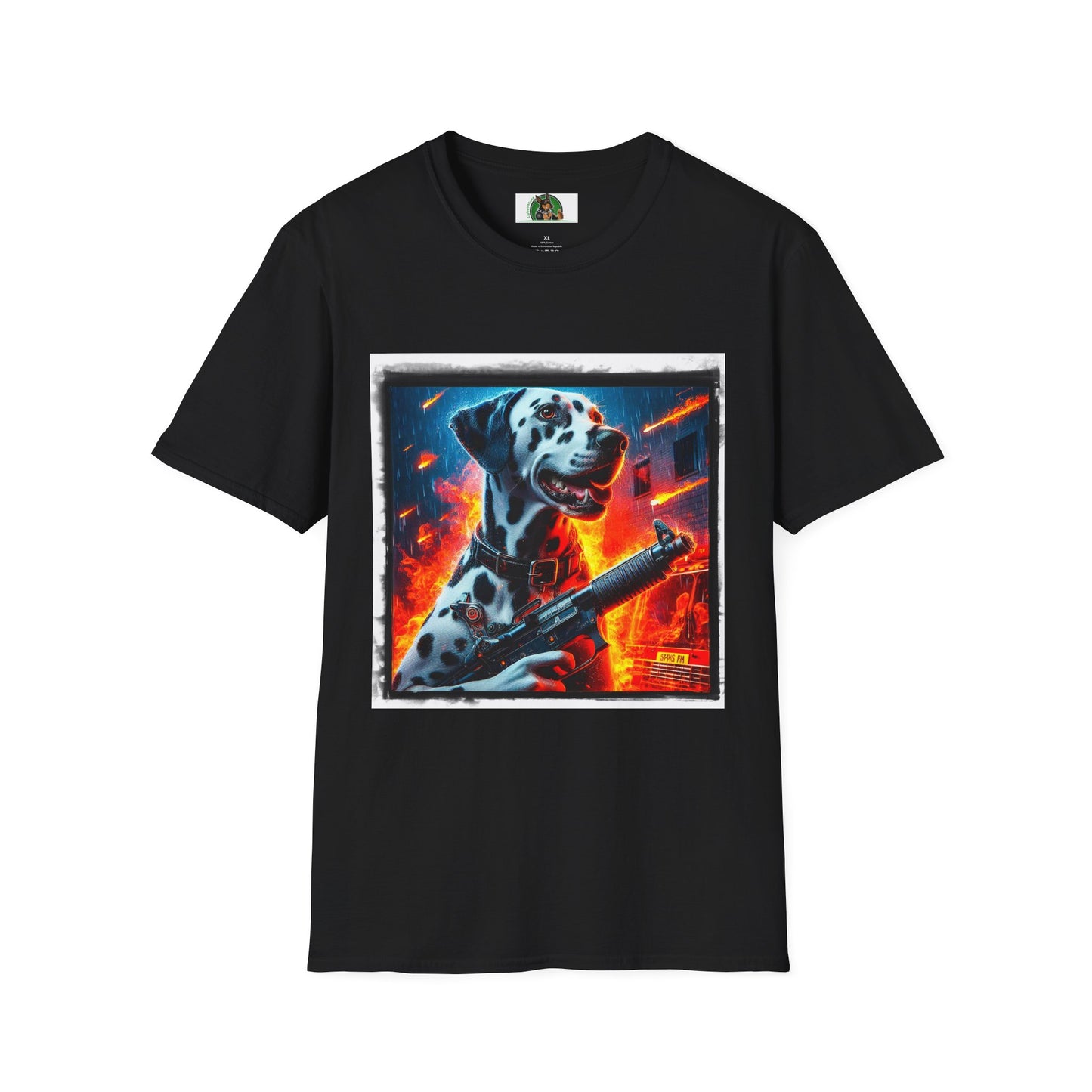 Dalmatian war hero t shirt T-Shirt Printify XS Black