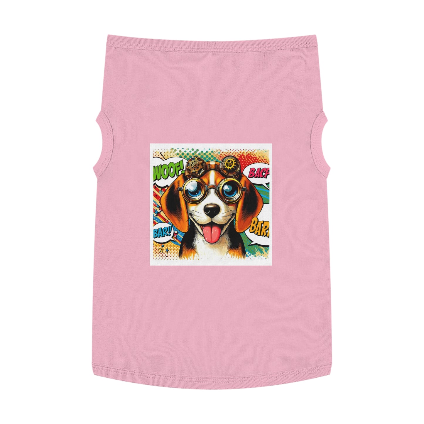 Pet Tank Top Wacky Beagle Pop Art Dog Pets Printify XL Pink