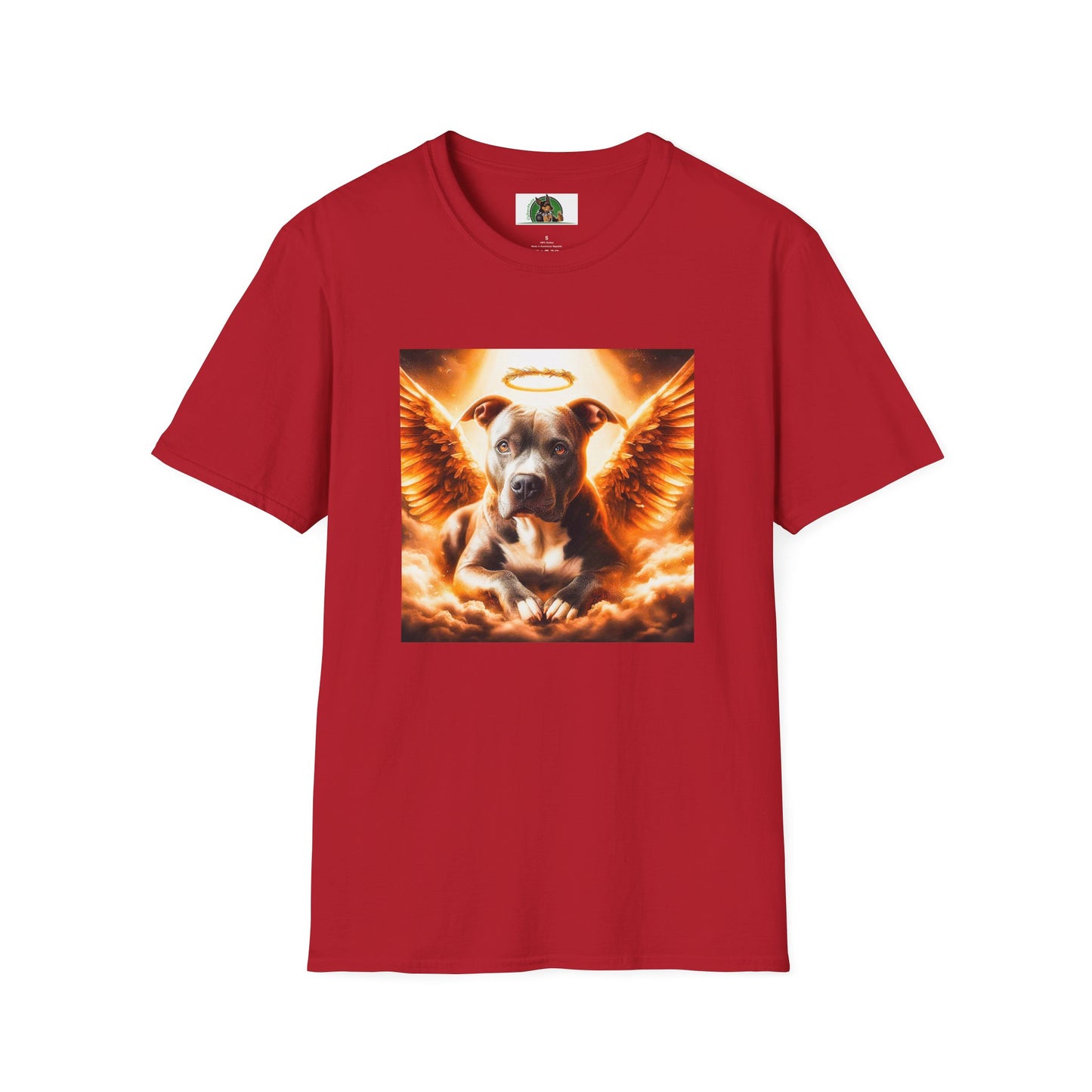 Pit Bull heavenly Angel shirt T-Shirt Printify S Cherry Red